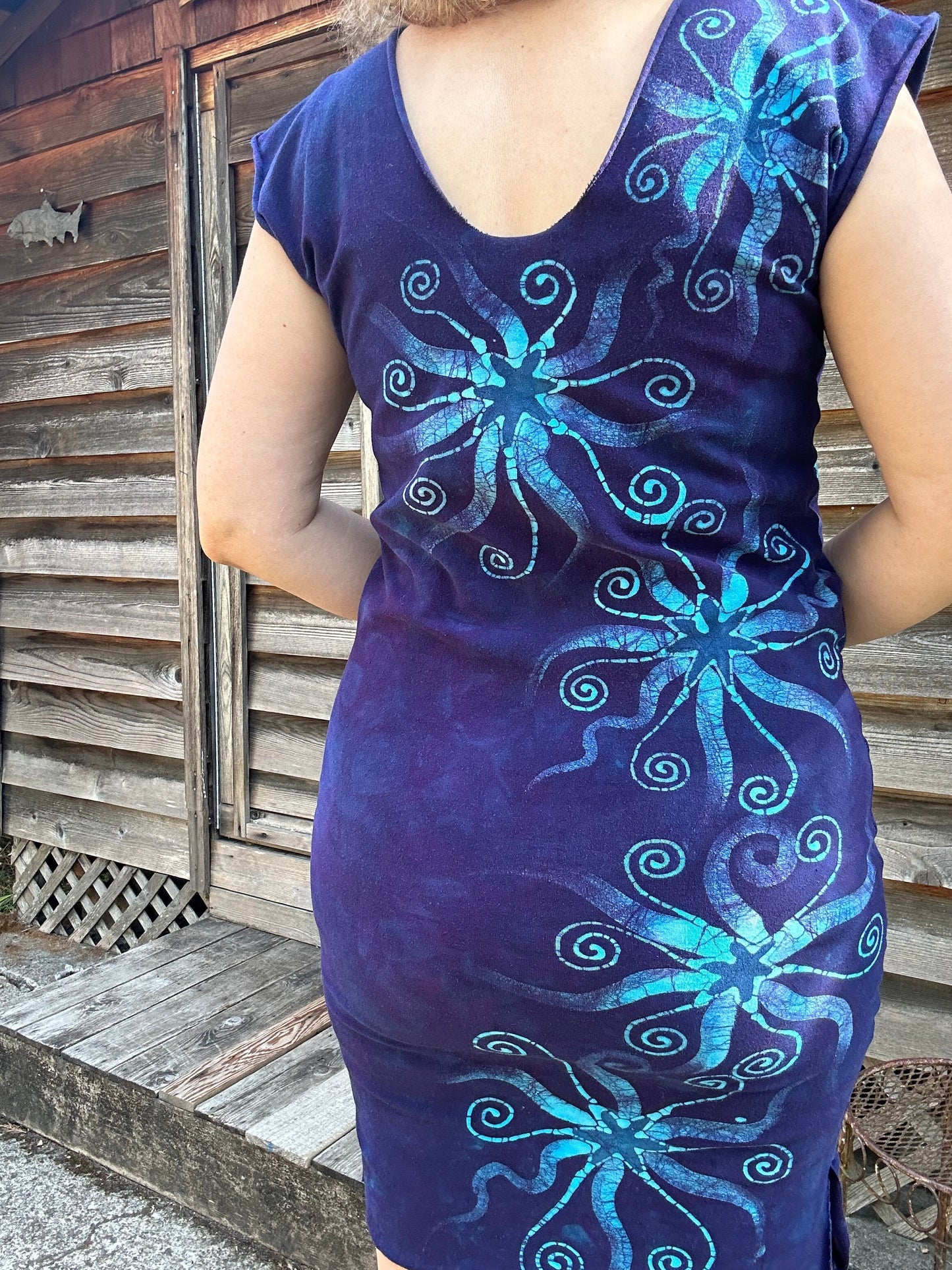 Midnight Moonbeams Tribal Stretchy Hemp Tube Dress Batik Dresses Batikwalla