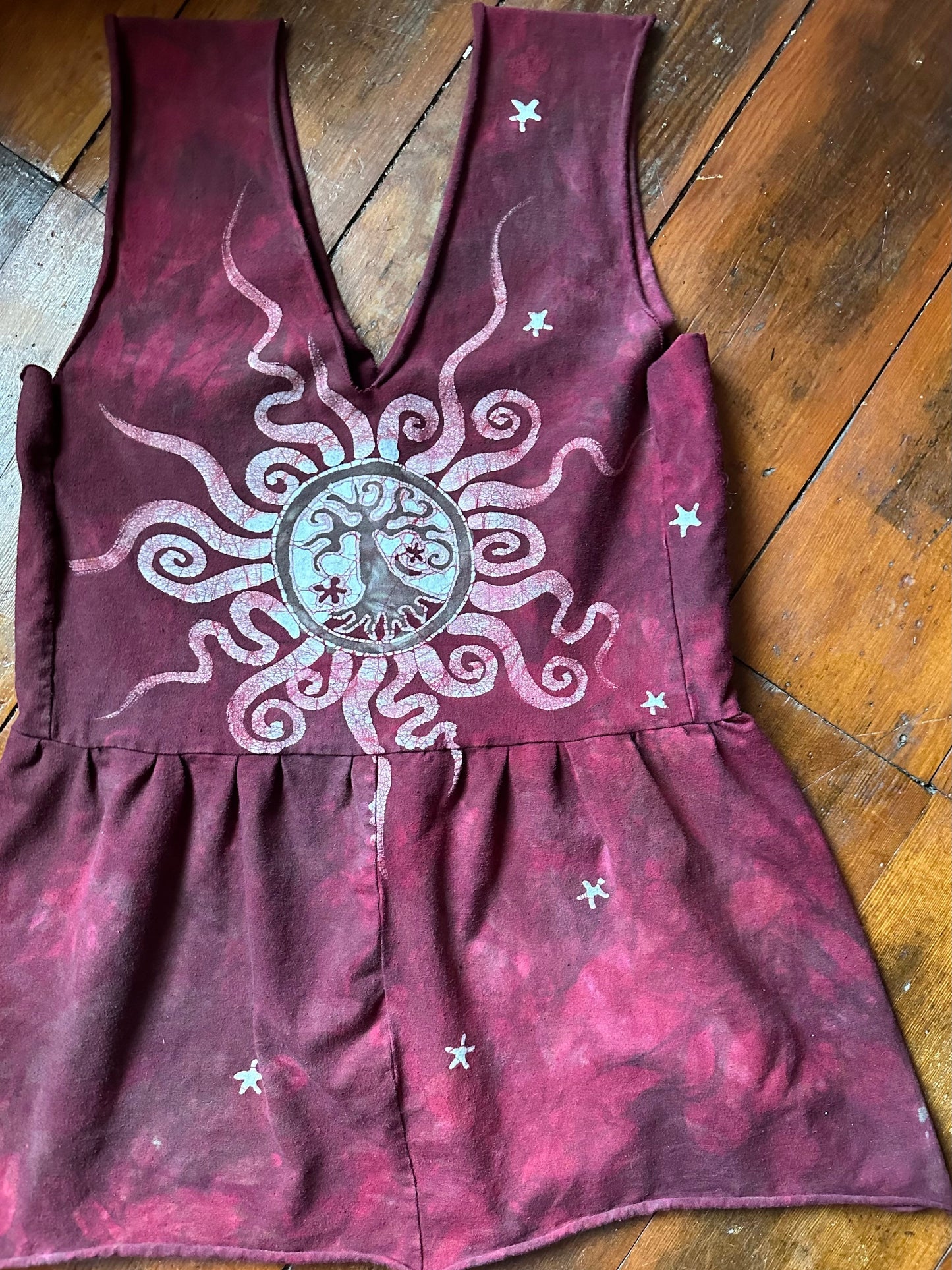 Redwood Hiker Organic Cotton Handmade Batik Tunic Tee Batik Dresses Batikwalla
