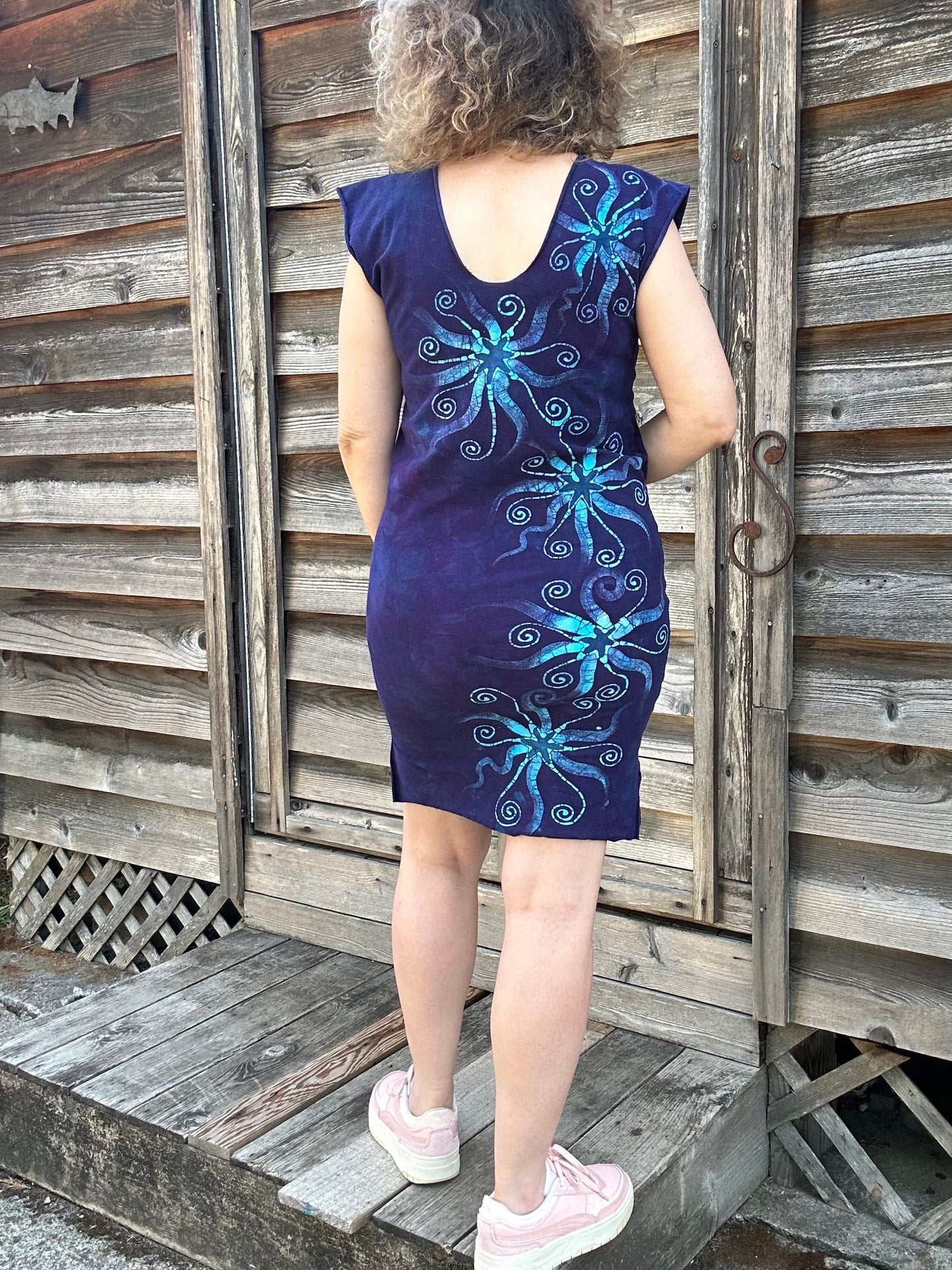 Midnight Moonbeams Tribal Stretchy Hemp Tube Dress Batik Dresses Batikwalla
