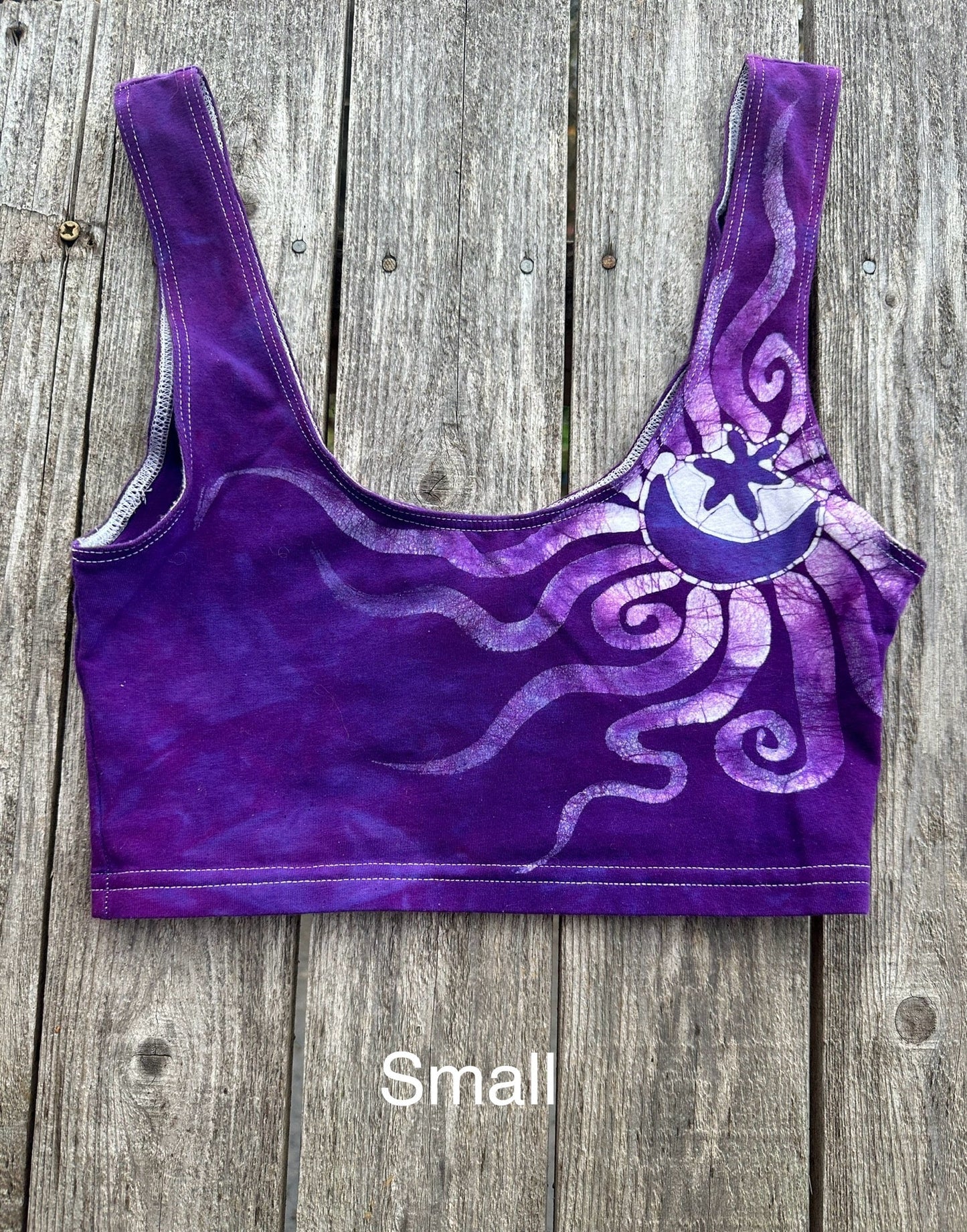 Magenta Moon and Stars Sports Bra Tops batikwalla Small