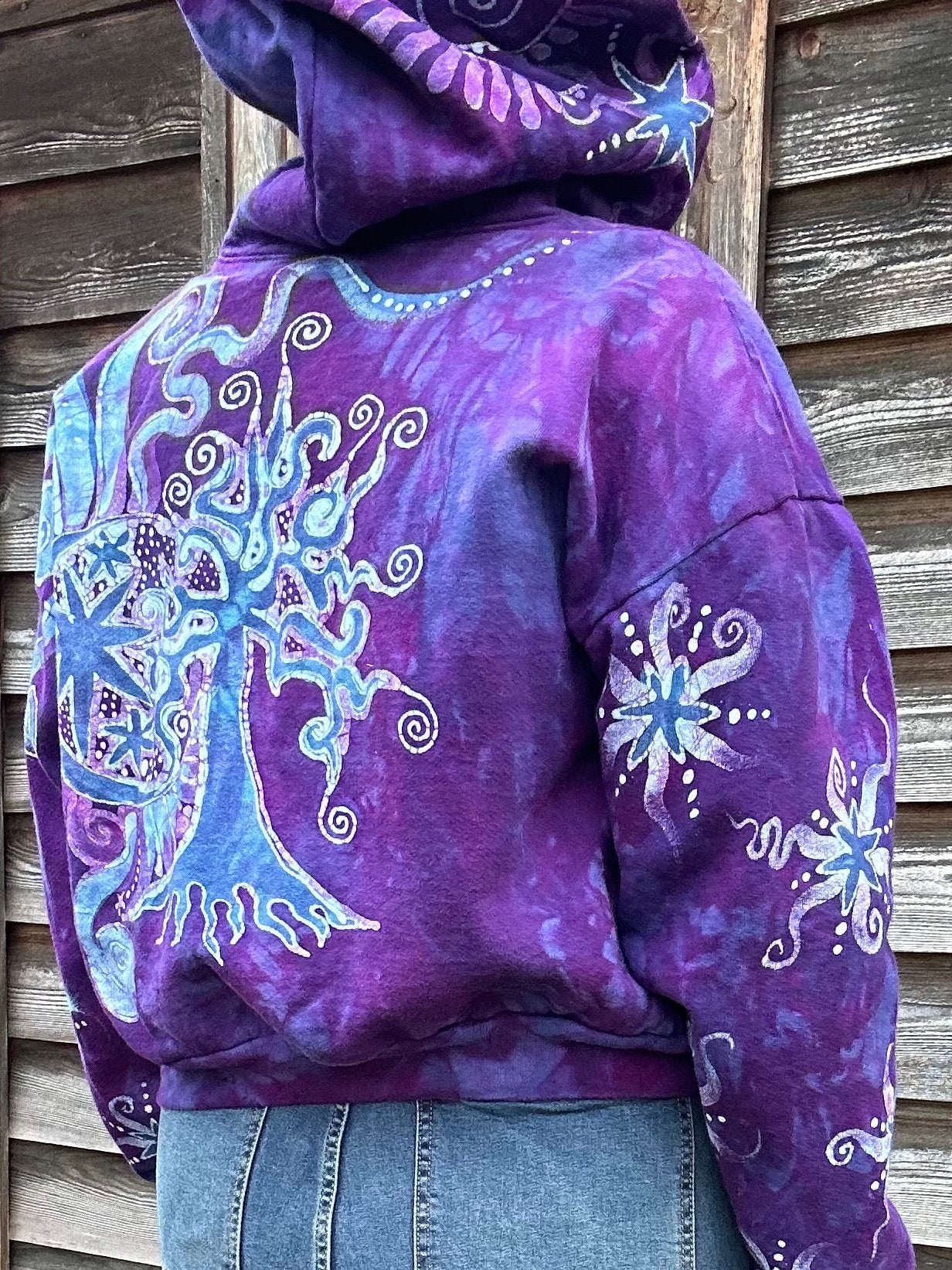 Morning Glory Sunrise Handmade Batik Hoodie hoodie batikwalla