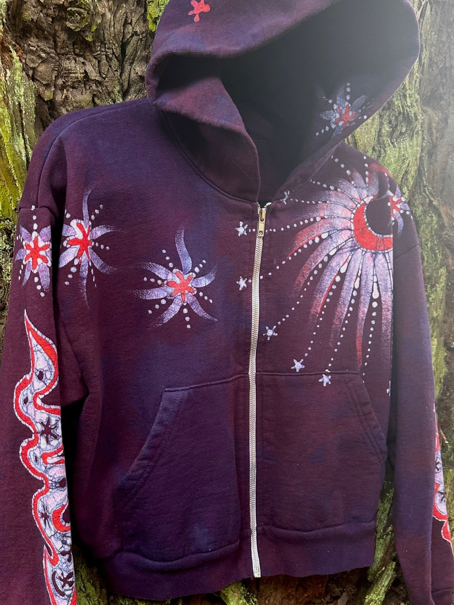Bonfire Batik Hand Painted Hoodie hoodie batikwalla