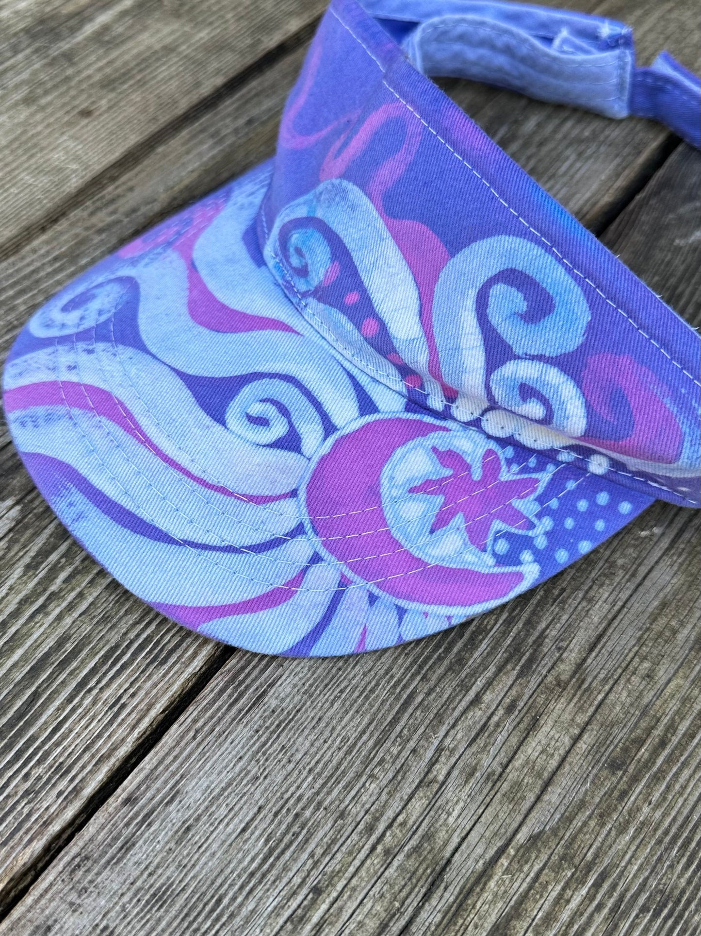 Periwinkle Moon and Stars Sun Visor visor batikwalla Periwinkle Moon