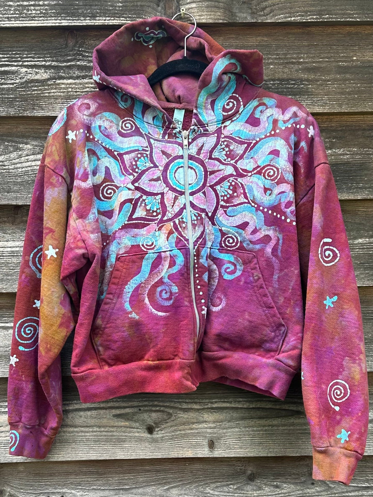 Pacific Sunset Lotus Flower Handmade Batik Hoodie hoodie batikwalla