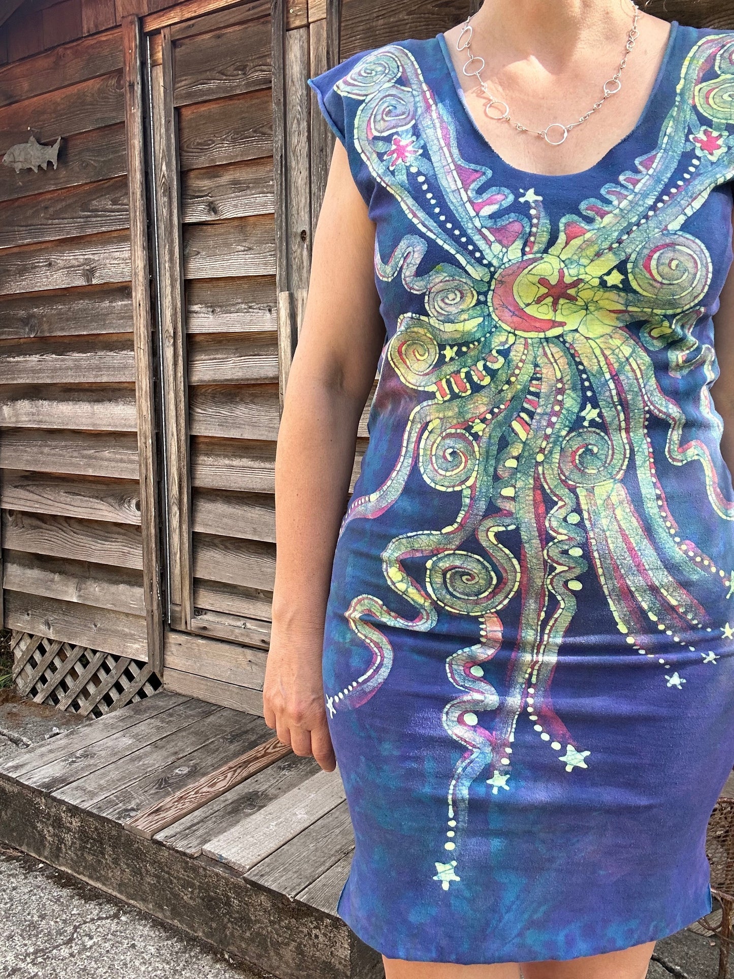 Blue Sky Blue Star Tribal Stretchy Batik Tube Dress Batik Dresses Batikwalla