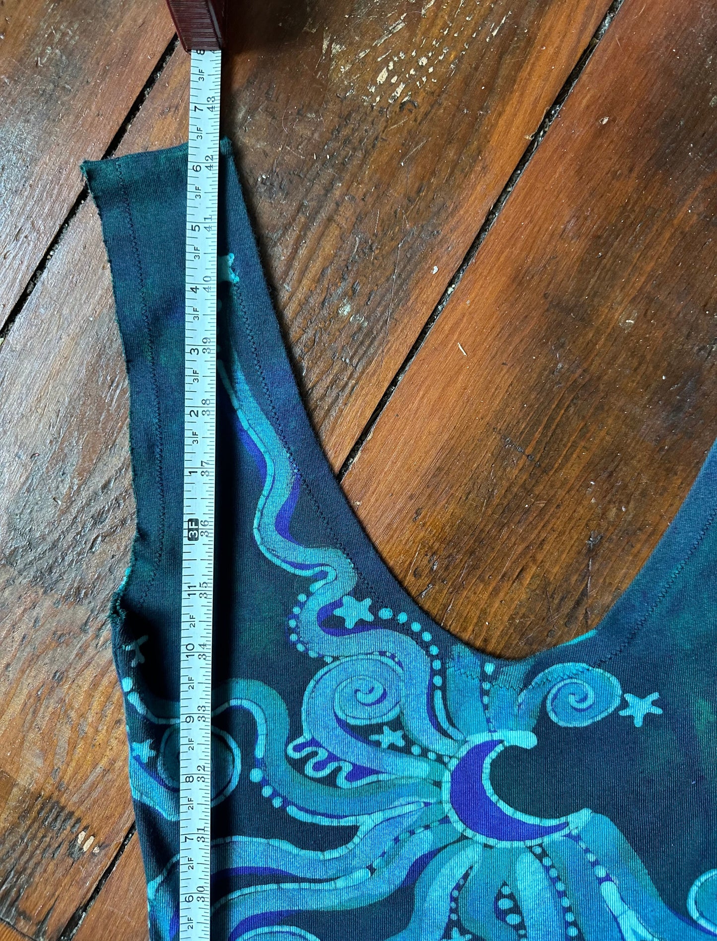 Magnificent Teal Tree Handmade Batik Dress - Size M Batik Dresses Batikwalla