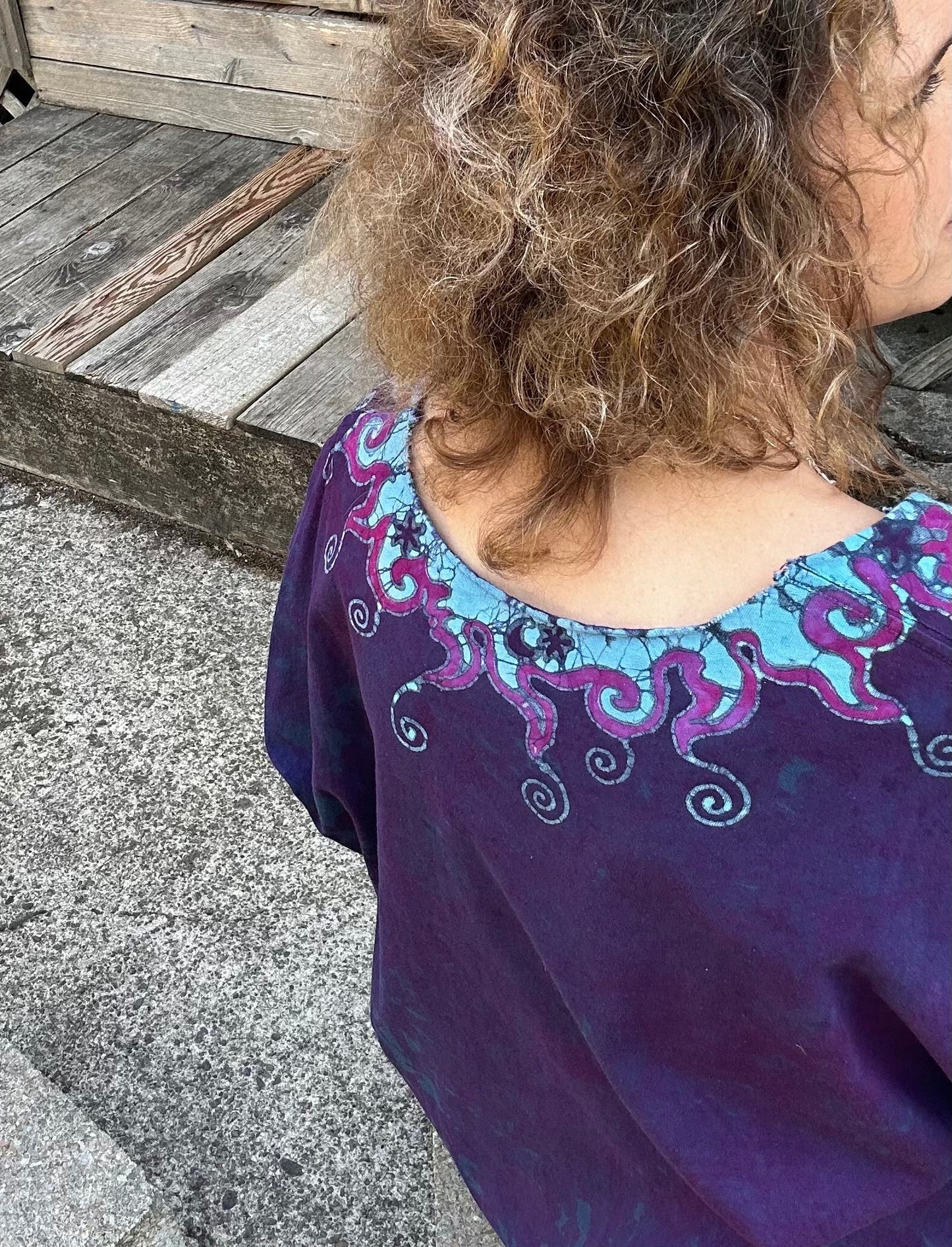 Sapphire Moon Batik Necklace Tee Shirts & Tops Batikwalla by Victoria