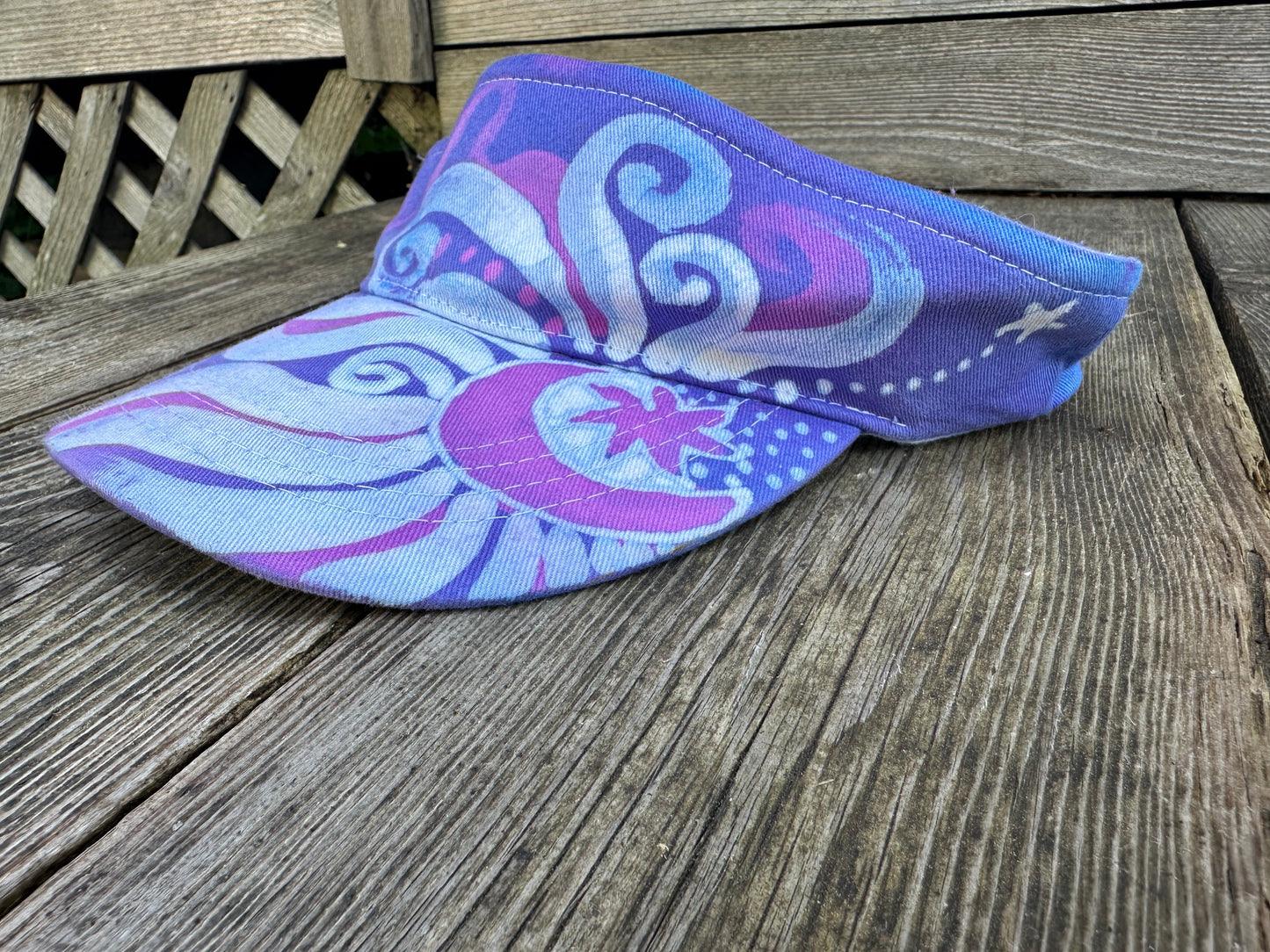 Periwinkle Moon and Stars Sun Visor visor batikwalla
