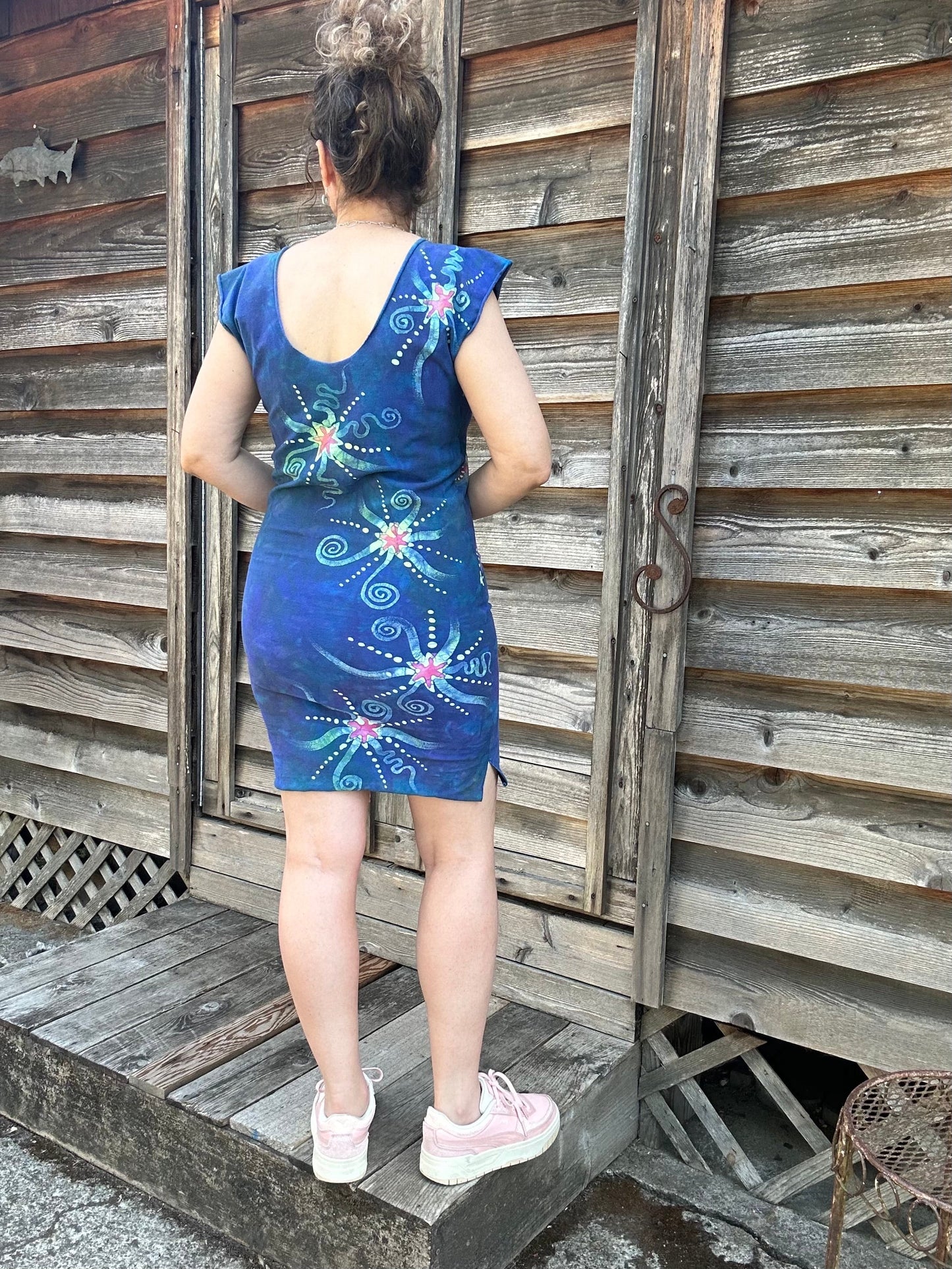 Blue Sky Blue Star Tribal Stretchy Batik Tube Dress Batik Dresses Batikwalla