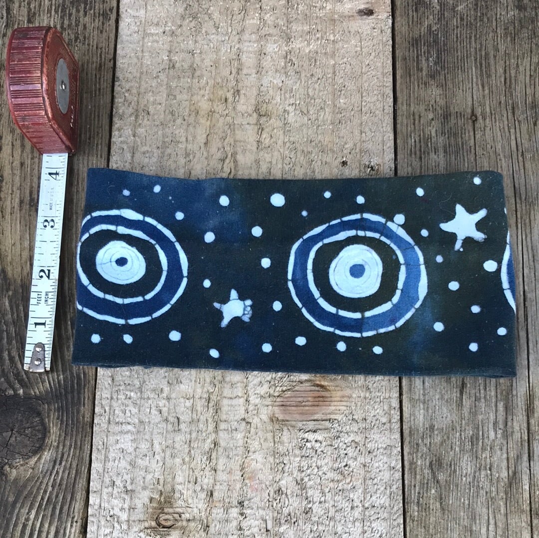 Wild Blueberries Fold Over Headband - by Batikwalla Batikwalla by Victoria