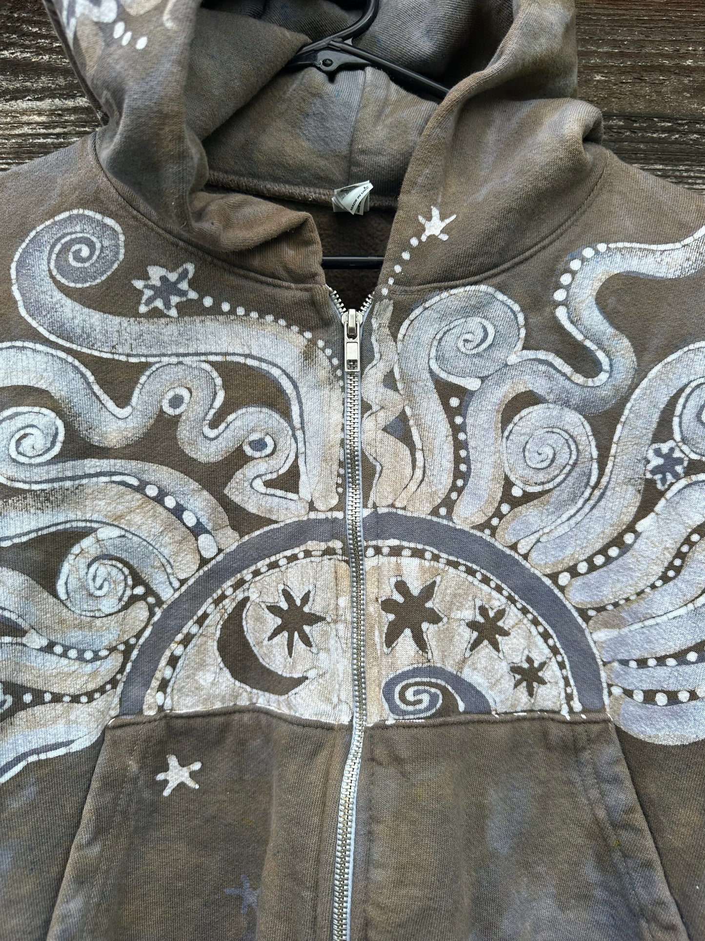 Sandstone Sun Handmade Batik Hoodie hoodie batikwalla