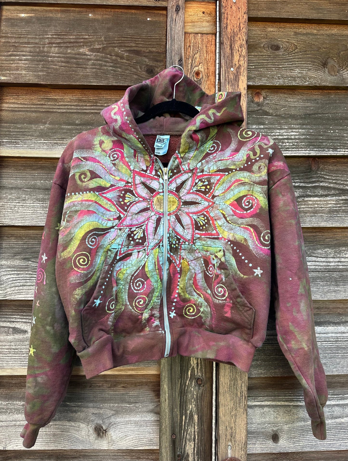 Lotus Flower Handmade Batik Hoodie hoodie batikwalla S/M