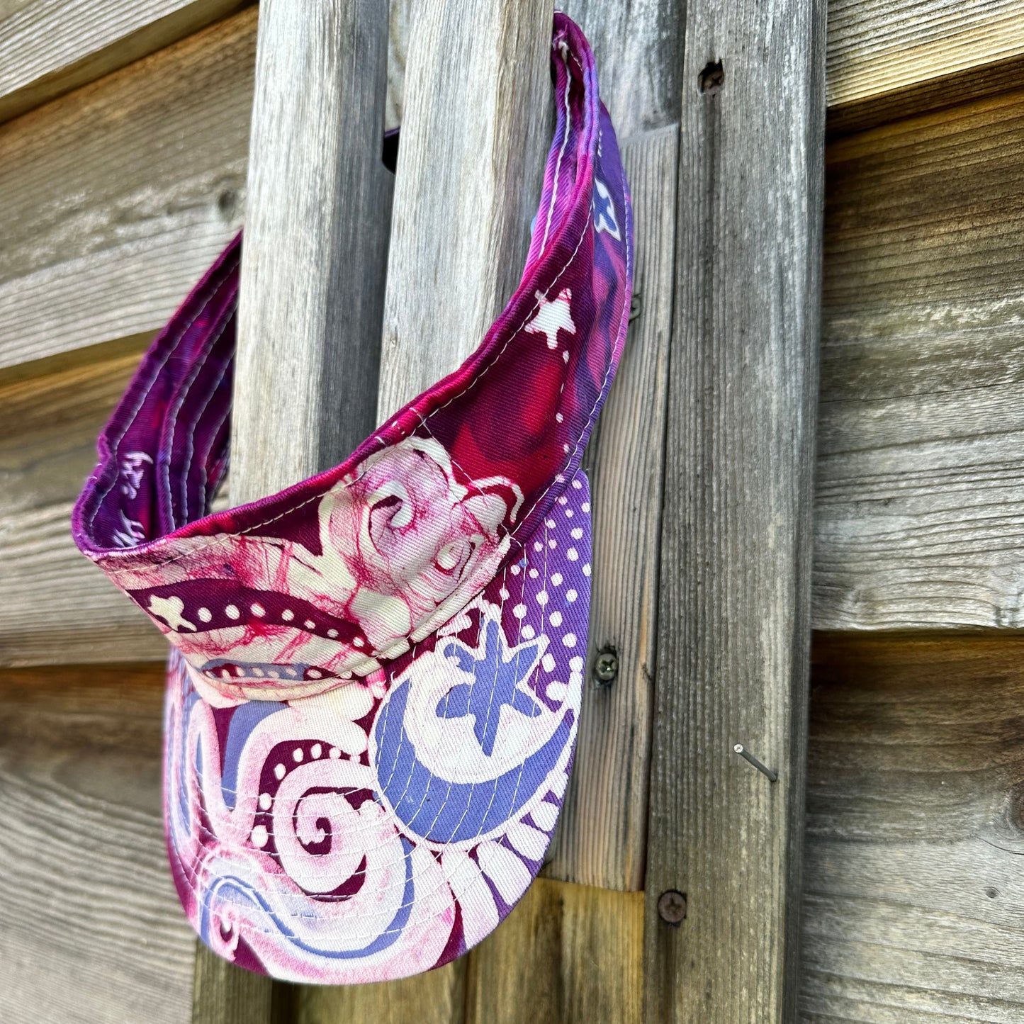 Berry Moon and Stars Sun Visor visor batikwalla