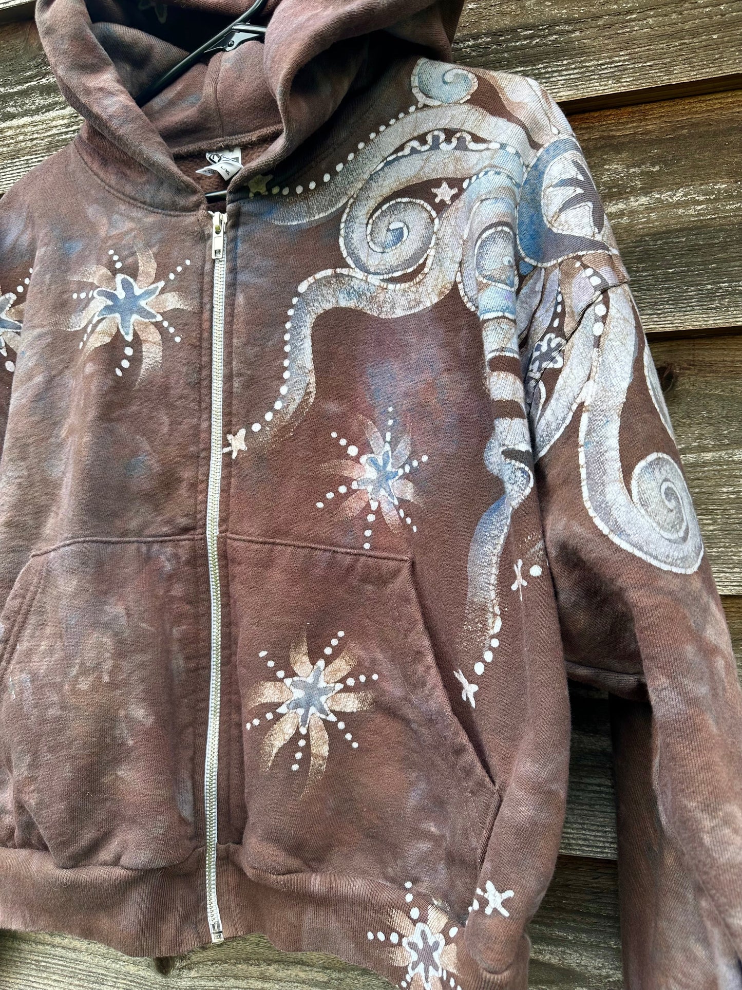 Cedar Moon Handmade Batik Hoodie - One Size - M/L hoodie batikwalla