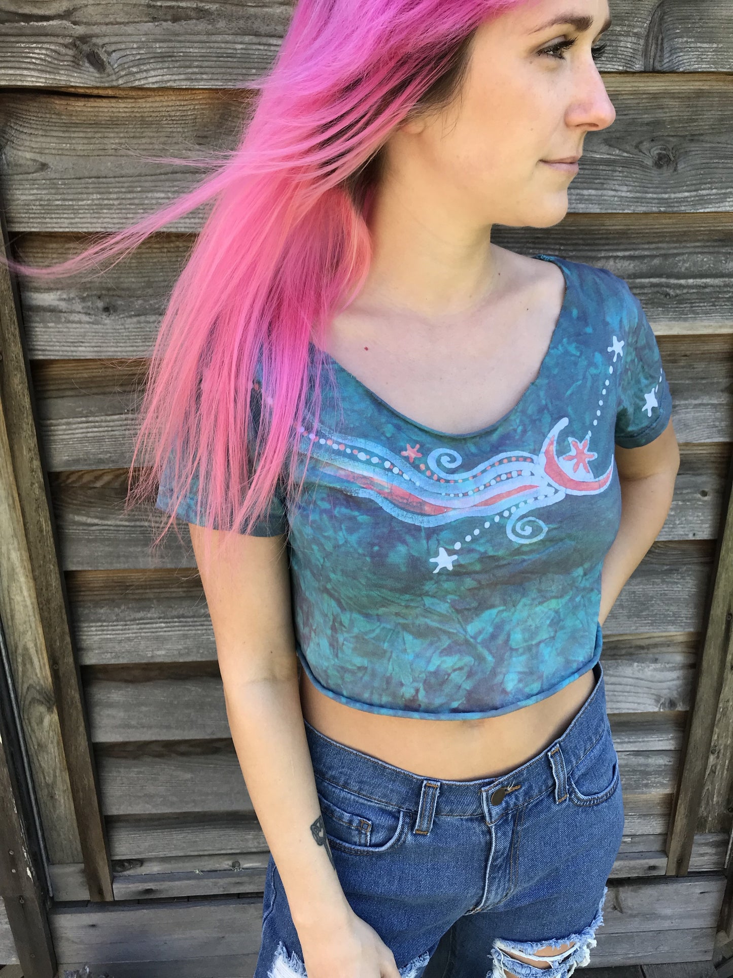 Blue Lagoon Crop Top Batikwalla by Victoria