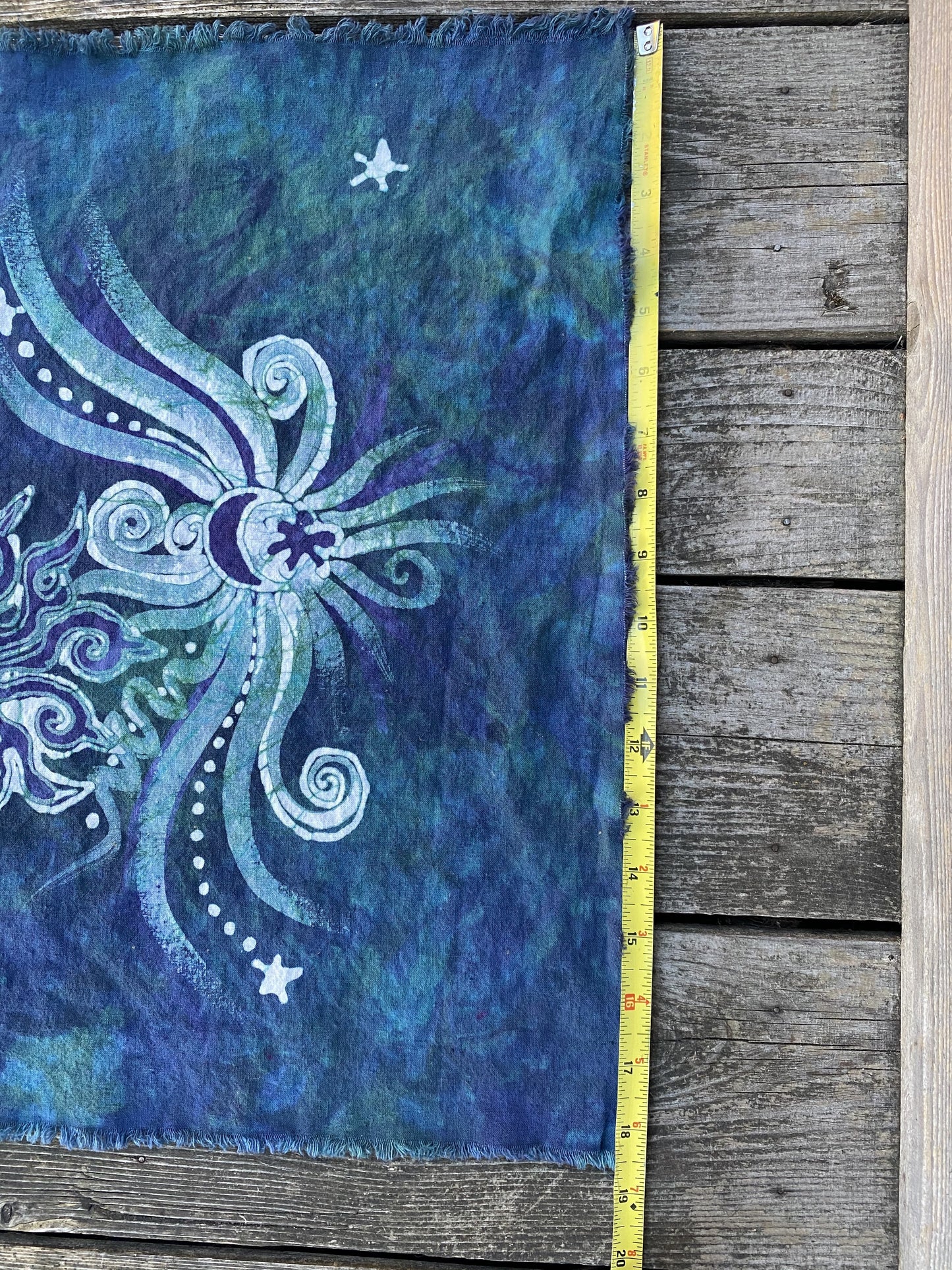 Teal Tree Batik Bandana scarf batikwalla