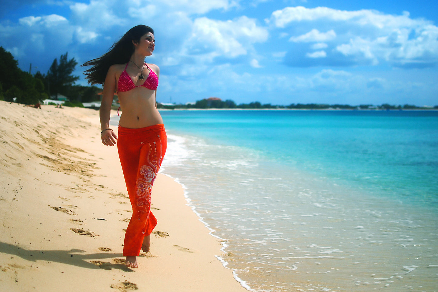 Brilliant Orange Batik Yoga Pants - Size Medium - Batikwalla
- 6