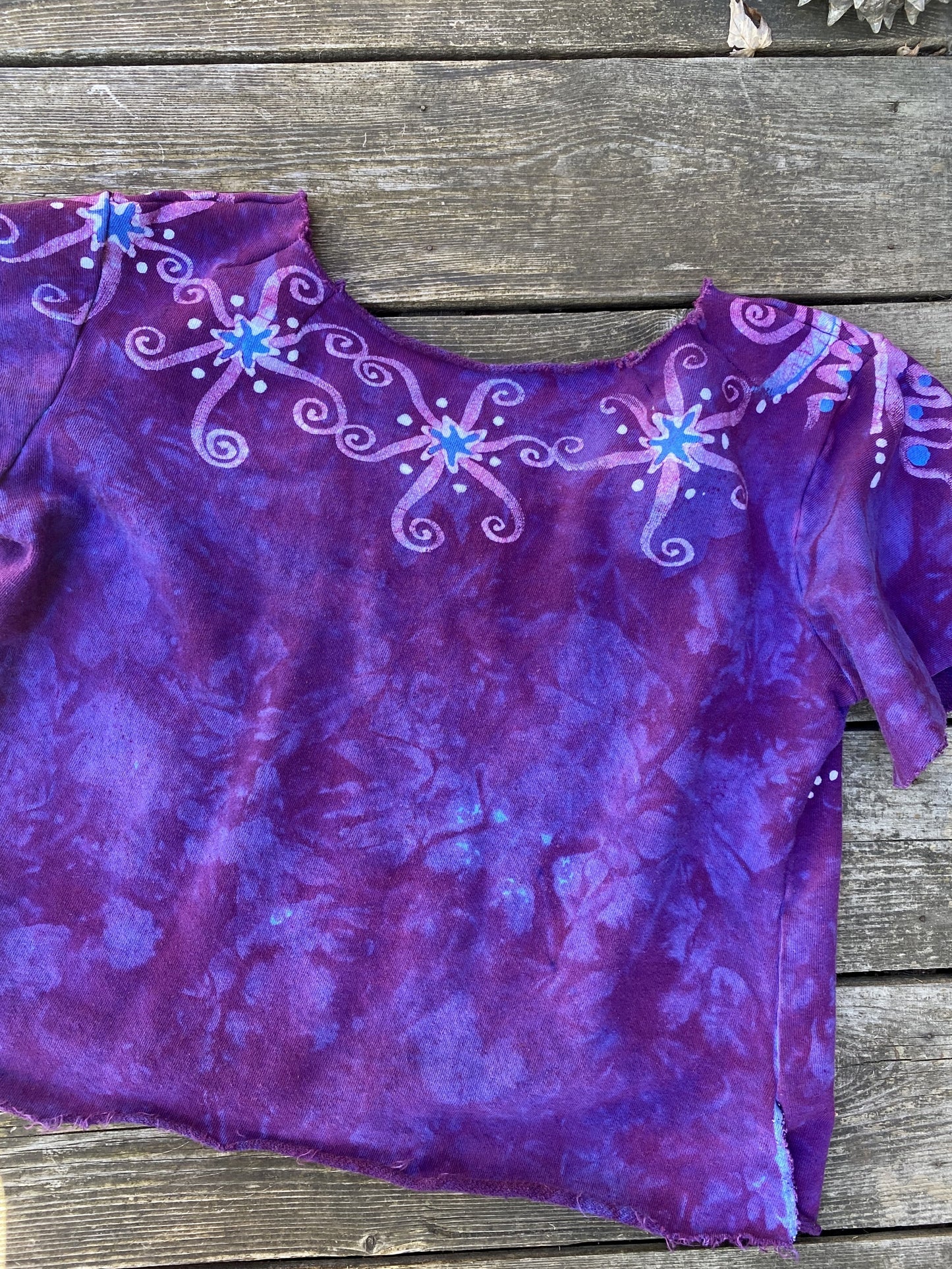 Blue Moon Jewel Tree Organic Cotton Handmade Batik Top Medium/Large Batik Dresses Batikwalla