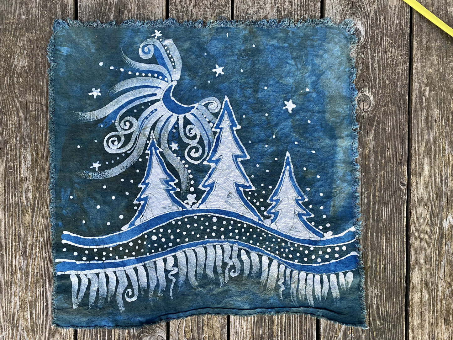 Blue River Forest Batik Bandana scarf batikwalla
