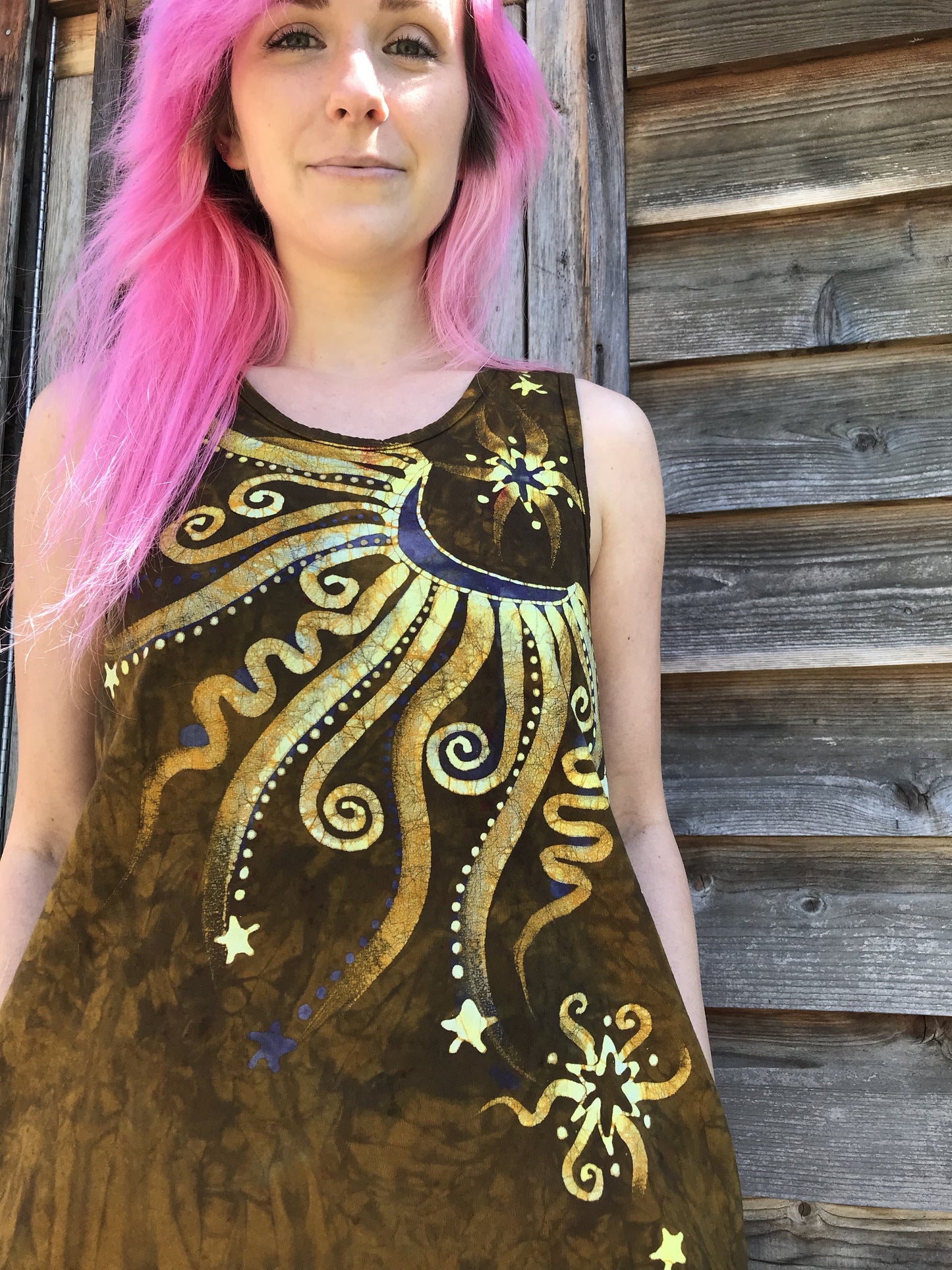 Gold Rush Summer Dress Batik Dresses Batikwalla by Victoria