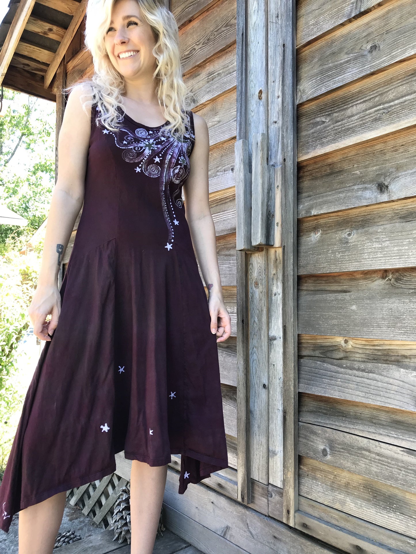 Clay Dancing Sage Goddess Batikwalla Summer Dress Batik Dresses Batikwalla