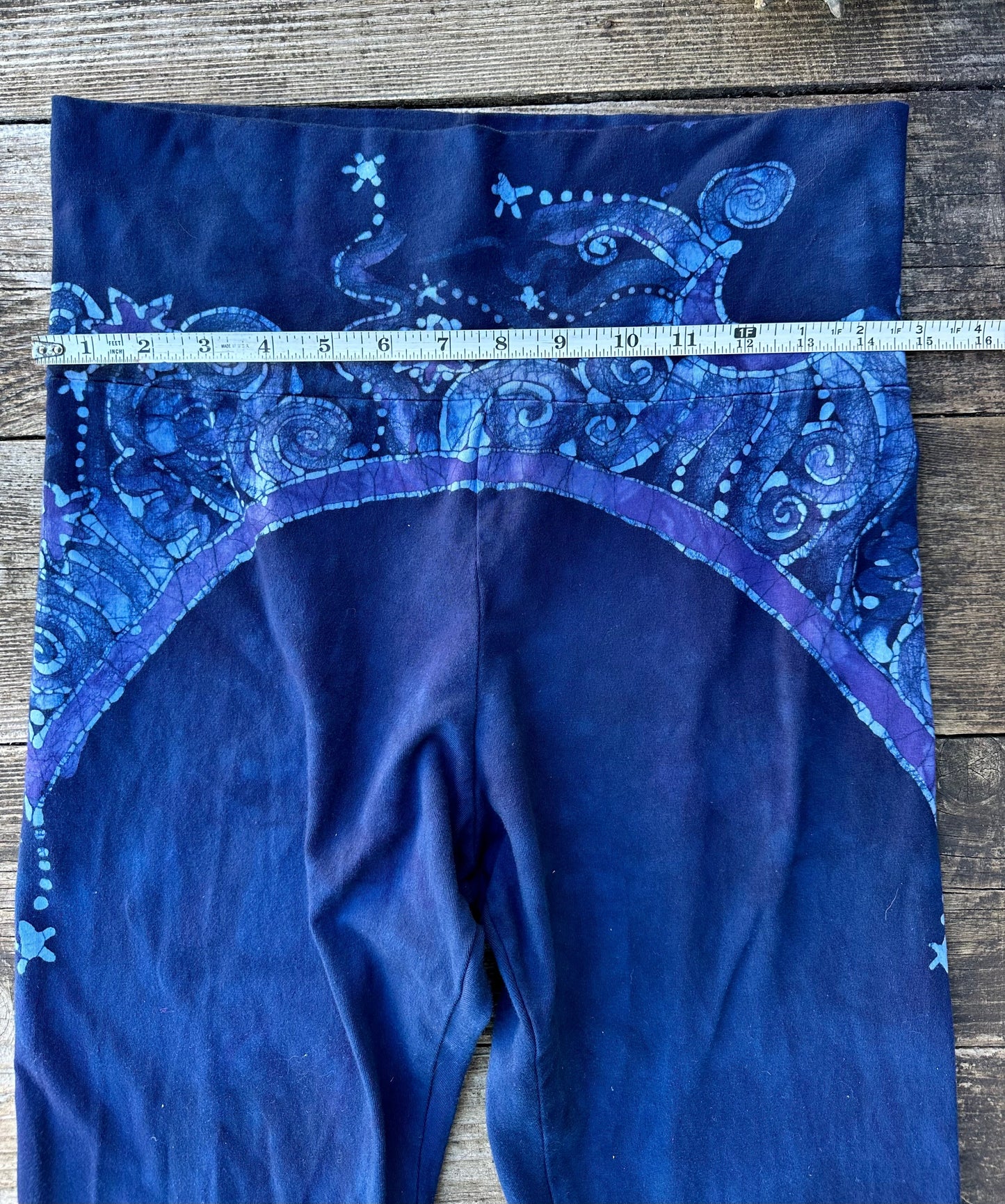 Midnight Rider Stars and Moon Stretchy Yoga Pants Size XL batikwalla