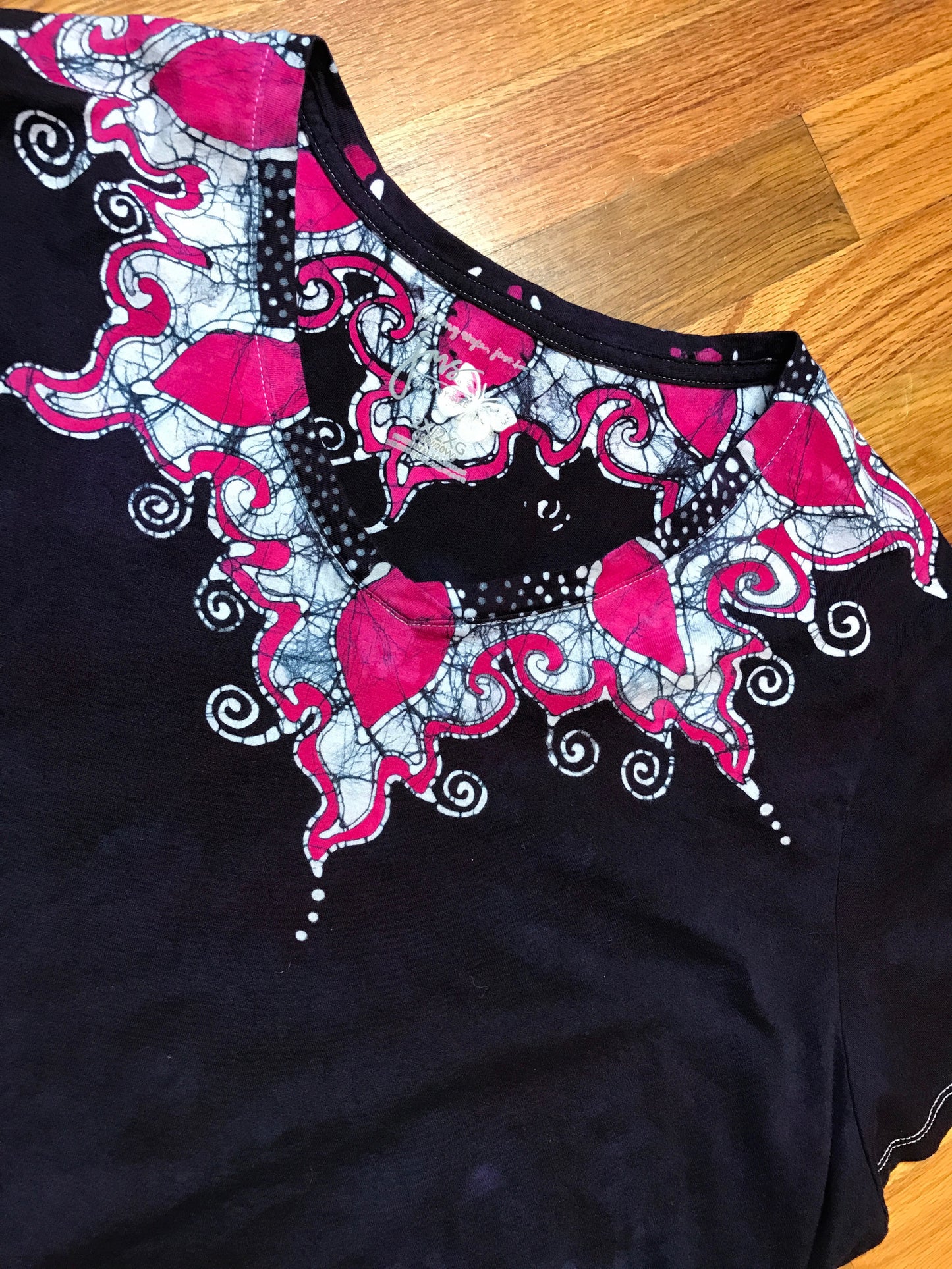 Tulips Are Surprising Handmade Batik Tee - Plus Size