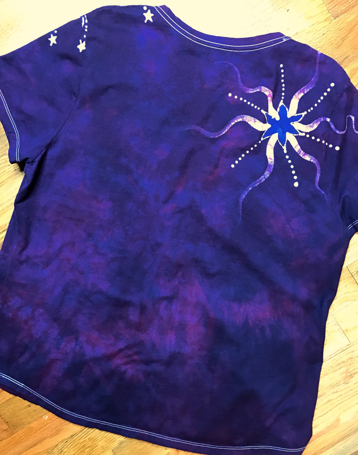 Fuchsia Moonberry Handmade Batik Tee - Plus Size - 2X