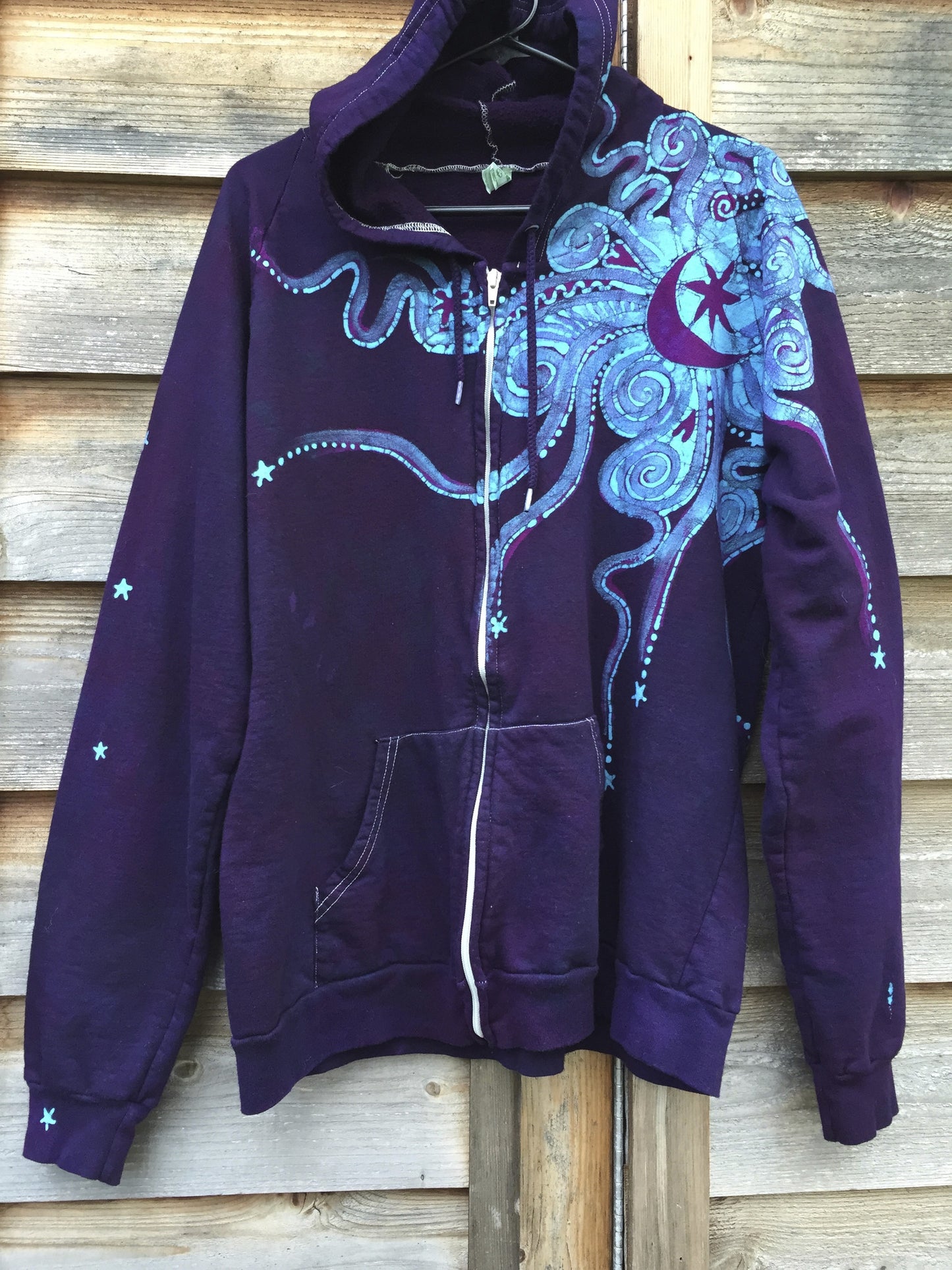 Deep Blue and Purple Moon Star Hoodie - Batikwalla
- 5