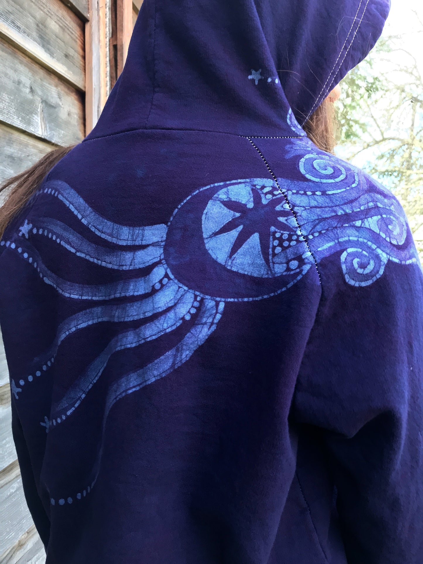 Midnight Rambler Organic Cotton Hand Crafted Batikwalla Hoodie