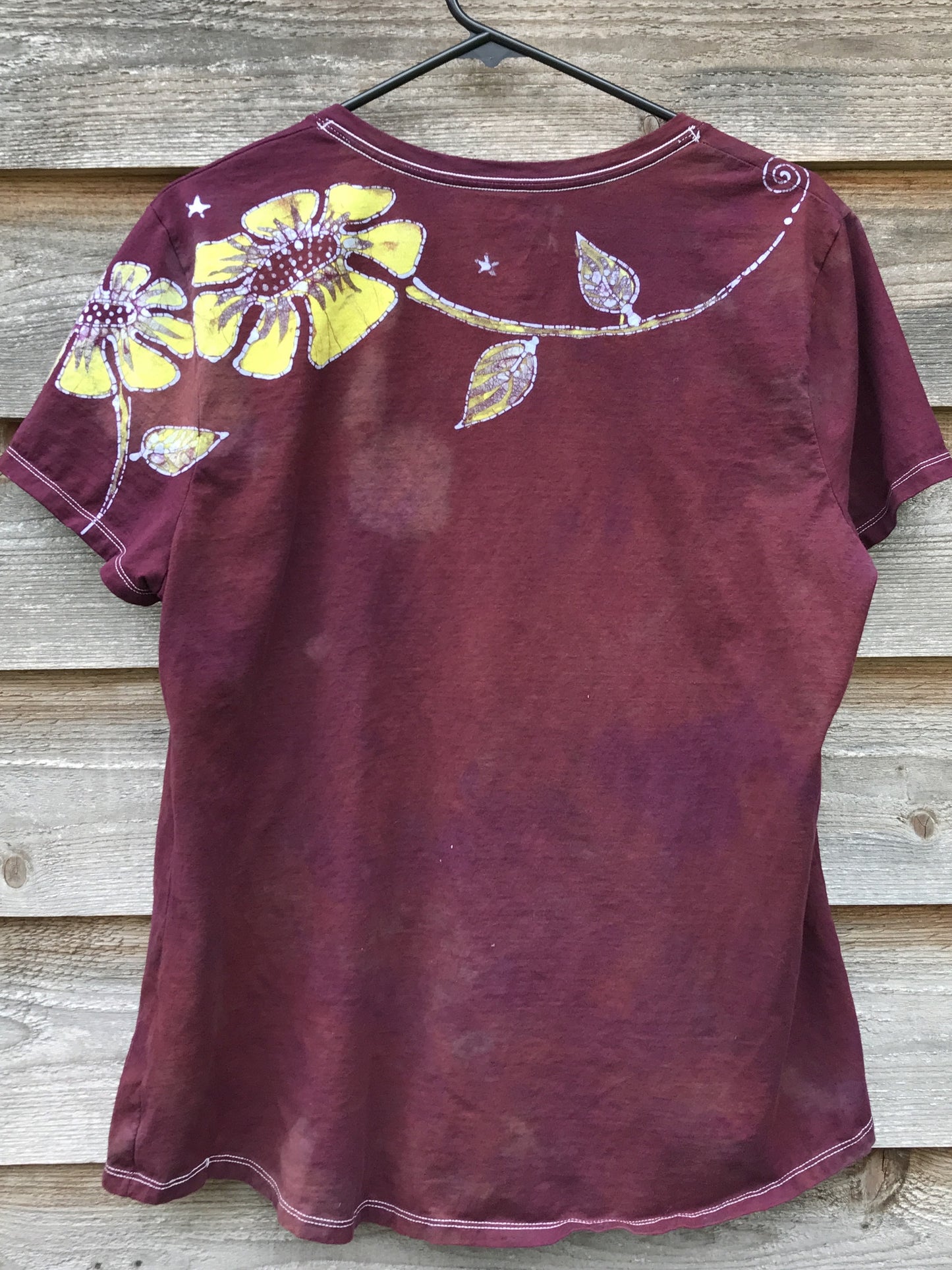 Flower Power Handmade Batik Tee - Plus Size - 1X