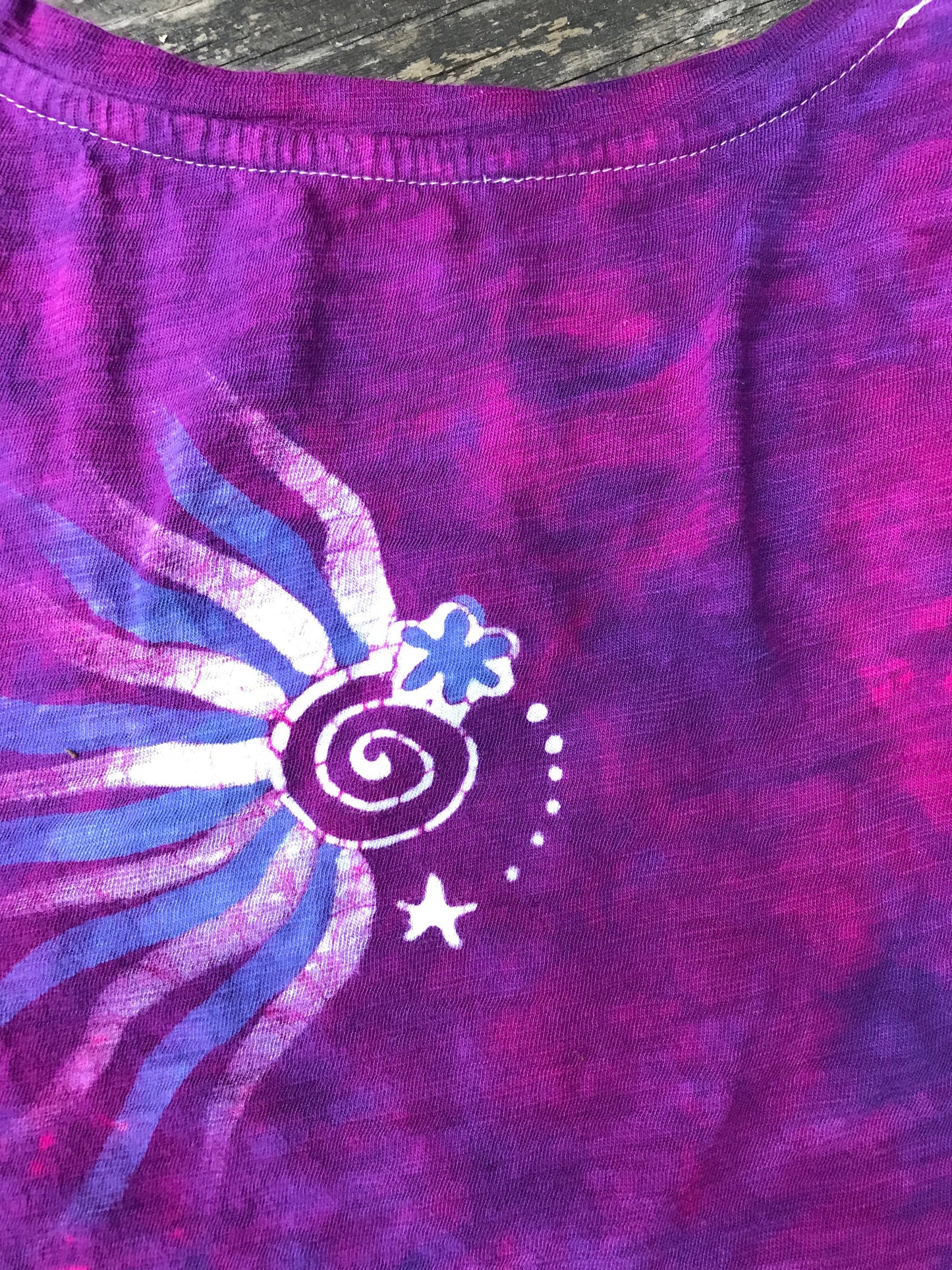 Galaxy Moon Star Handmade Batik Tee