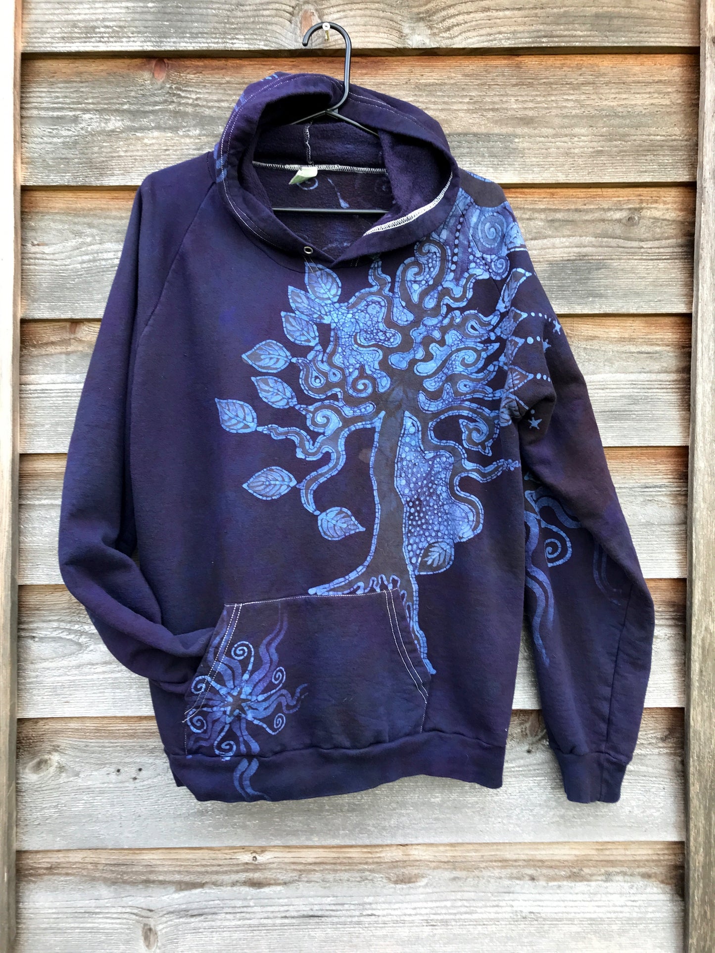 Sees The Forest For The Magnificent Trees Handmade Batik Hoodie