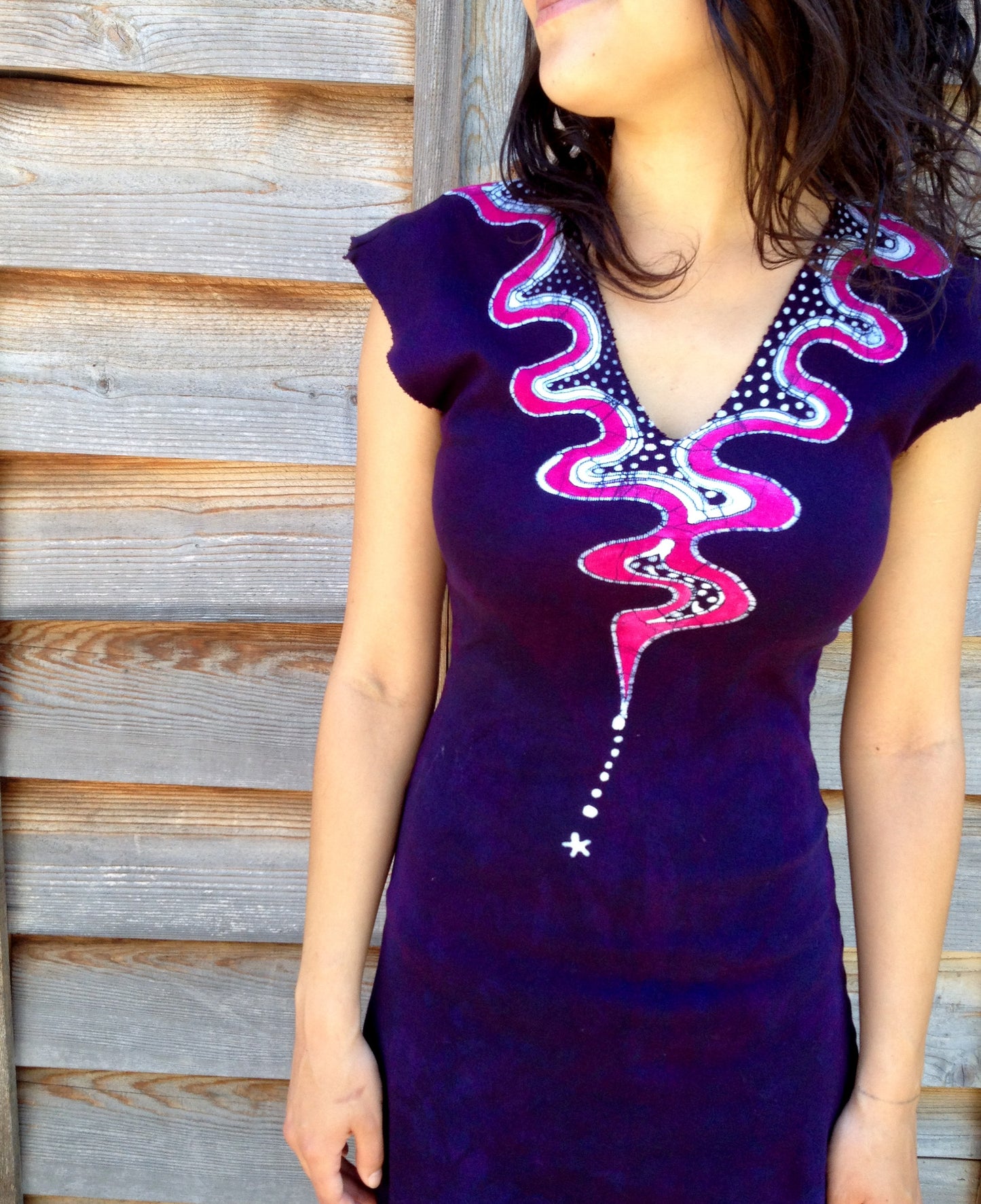 Sweet Reminder Pink and Navy Batik Dress - Batikwalla
- 1