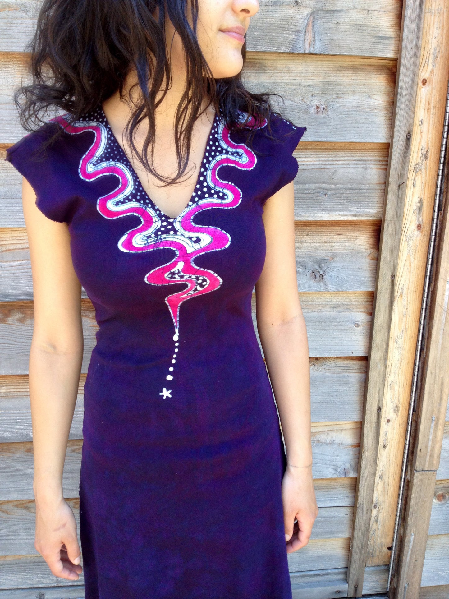 Sweet Reminder Pink and Navy Batik Dress - Batikwalla
- 2