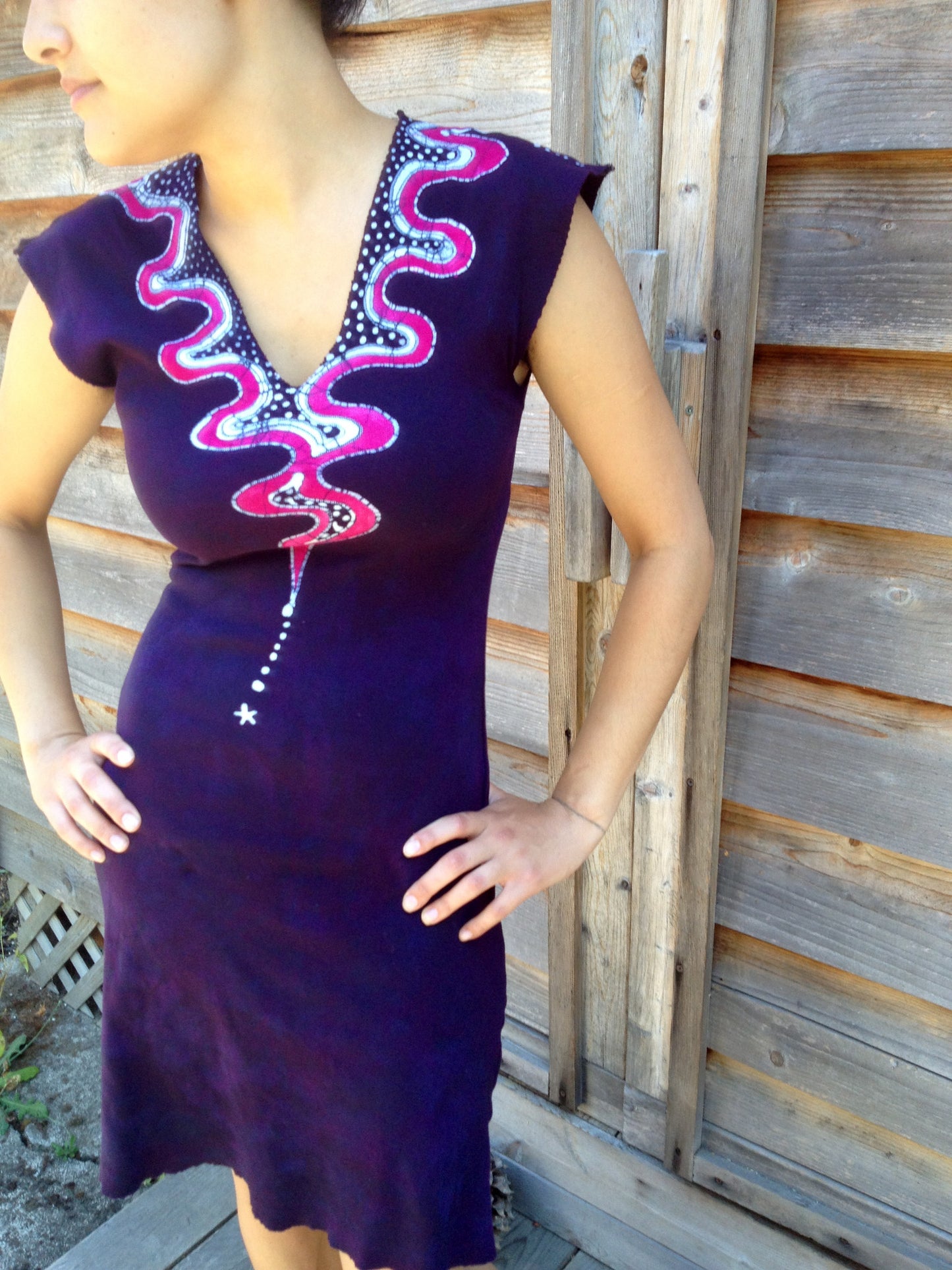 Sweet Reminder Pink and Navy Batik Dress - Batikwalla
- 3