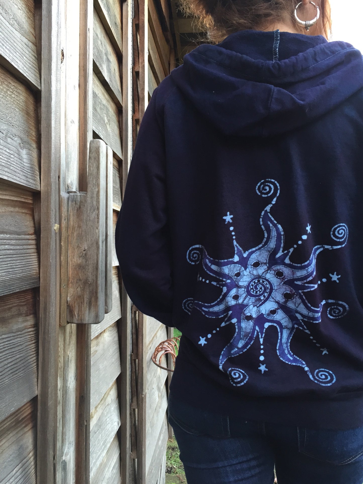 Very Formal Tuxedo Swirls Handmade Batik Hoodie - Batikwalla
- 2