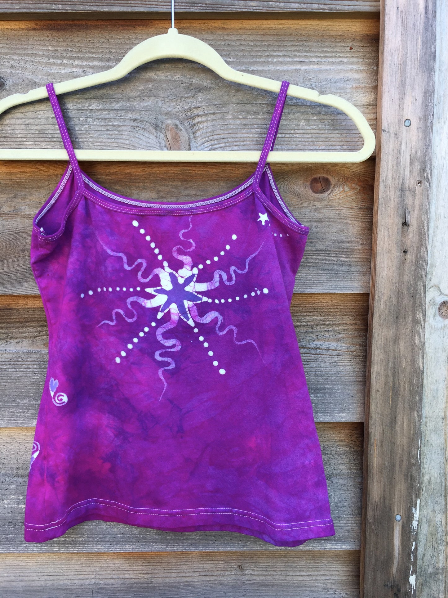 Yoga Camisole in Bright Pink Moon Star - Batikwalla
- 4