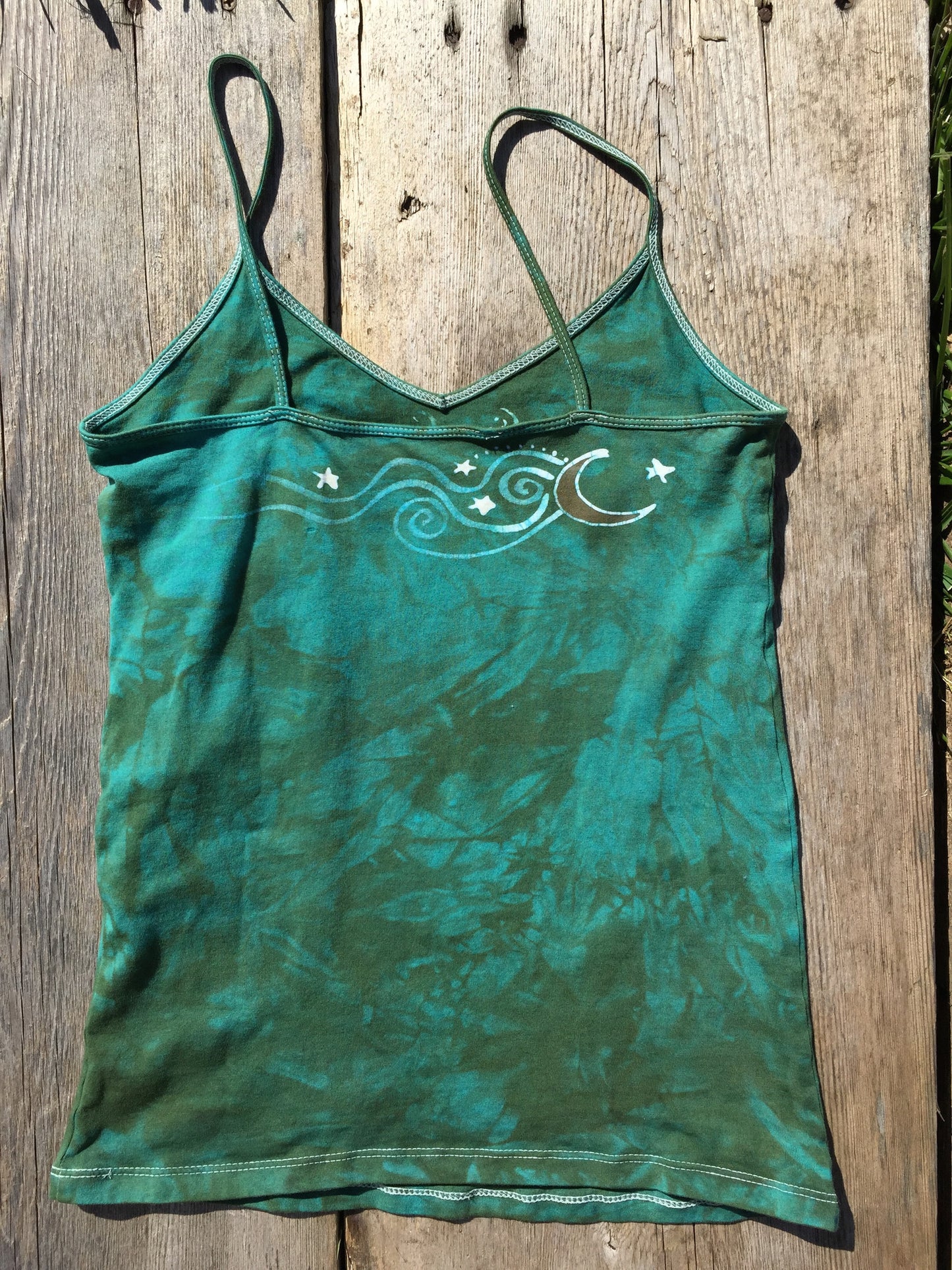 Aqua Sunset Batik Stretchy Vneck Tanktop - Batikwalla
- 4