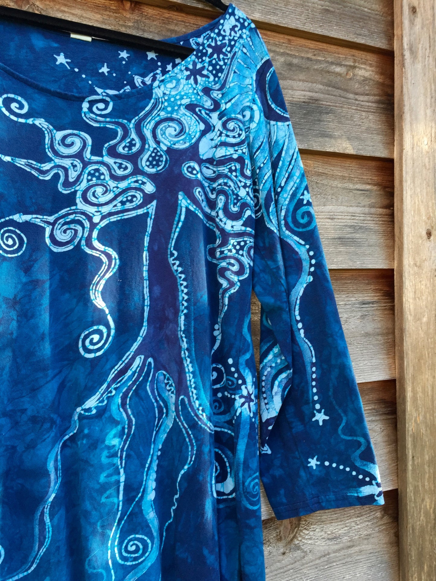 Blue Tree of Life Long Sleeve Batik Dress - Batikwalla
- 3