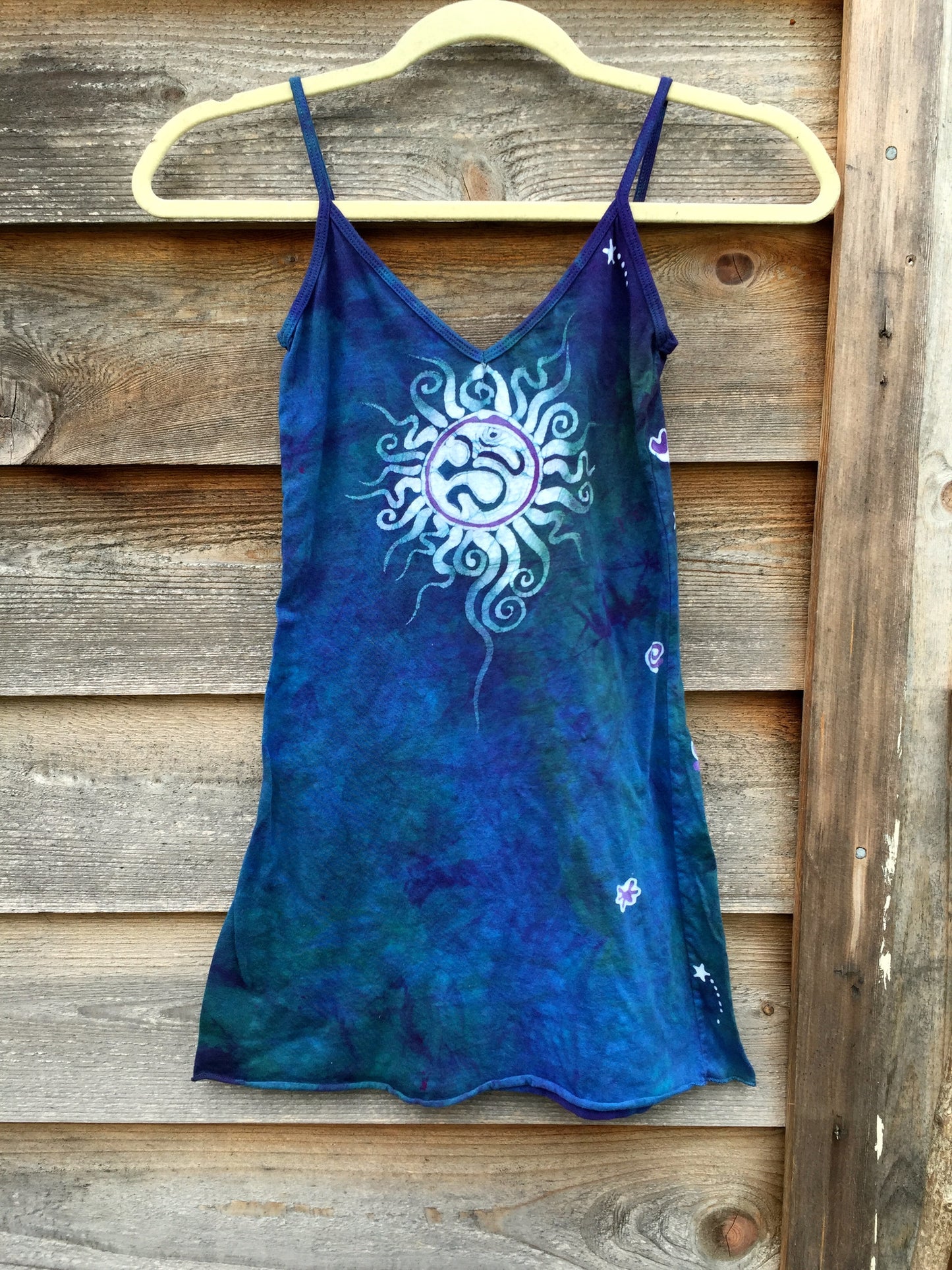 Teal and Purple Batik Om Long Cotton Camisole - Batikwalla
- 5