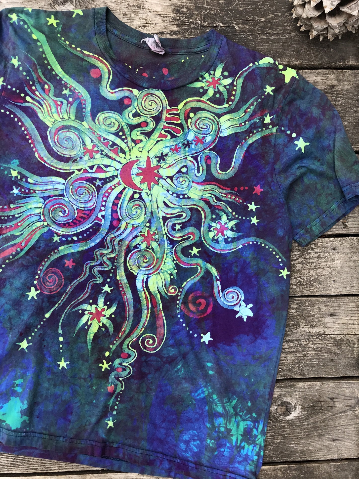 Sunrise Sunset Handmade Batikwalla Tshirt - Size Large