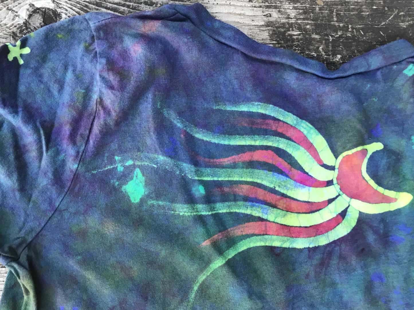 Rainy Day Sunrise Hand Painted Vneck Tee