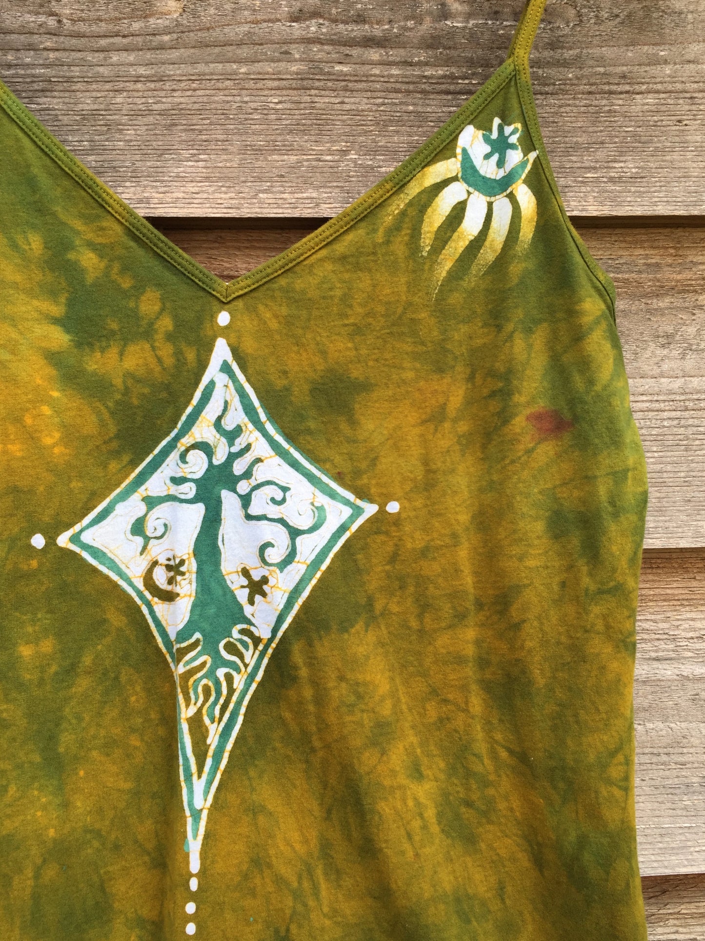 Diamond Tree in Dancing Green Long Summer Camisole - Batikwalla
- 4