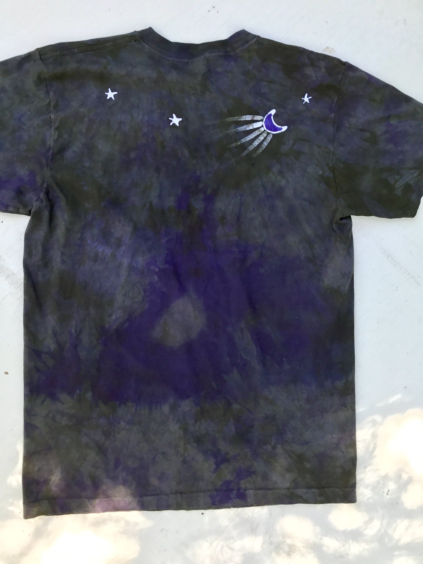 Purple And Sage Tree Handmade Batikwalla Tshirt - Size Large