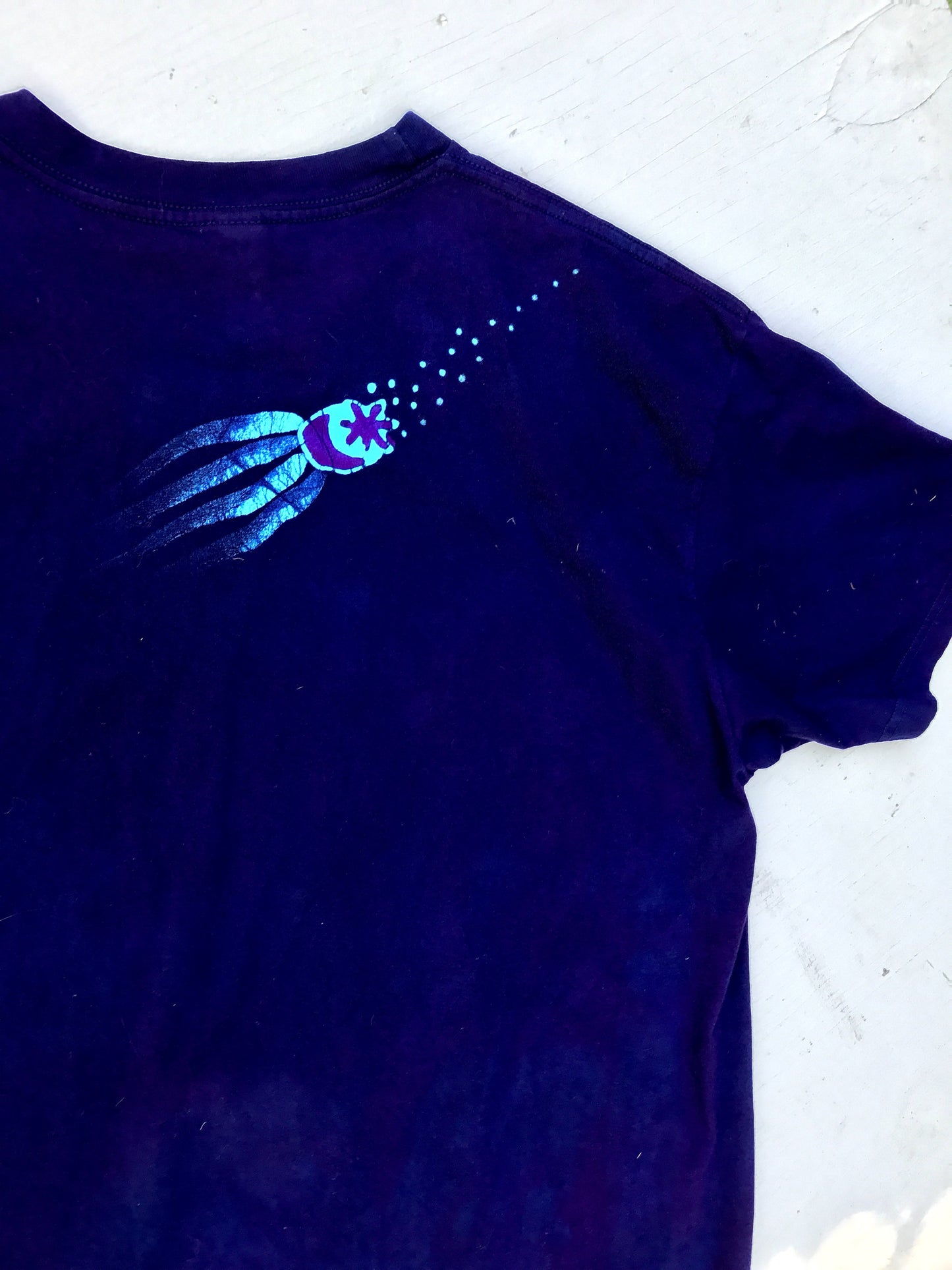 Midnight Purple Tree Handmade Batikwalla Tshirt - Size 2X