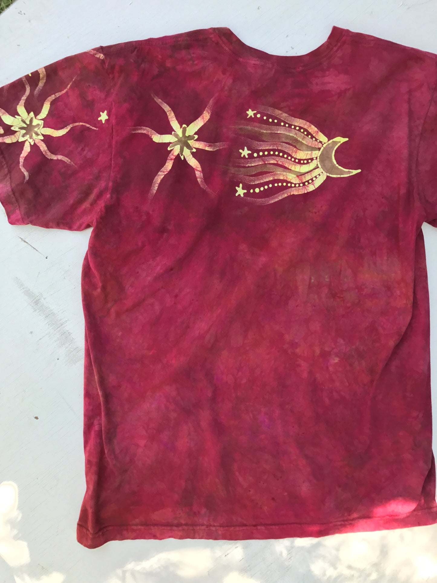 Red Sky Delight Handmade Batikwalla Tshirt - Size XL
