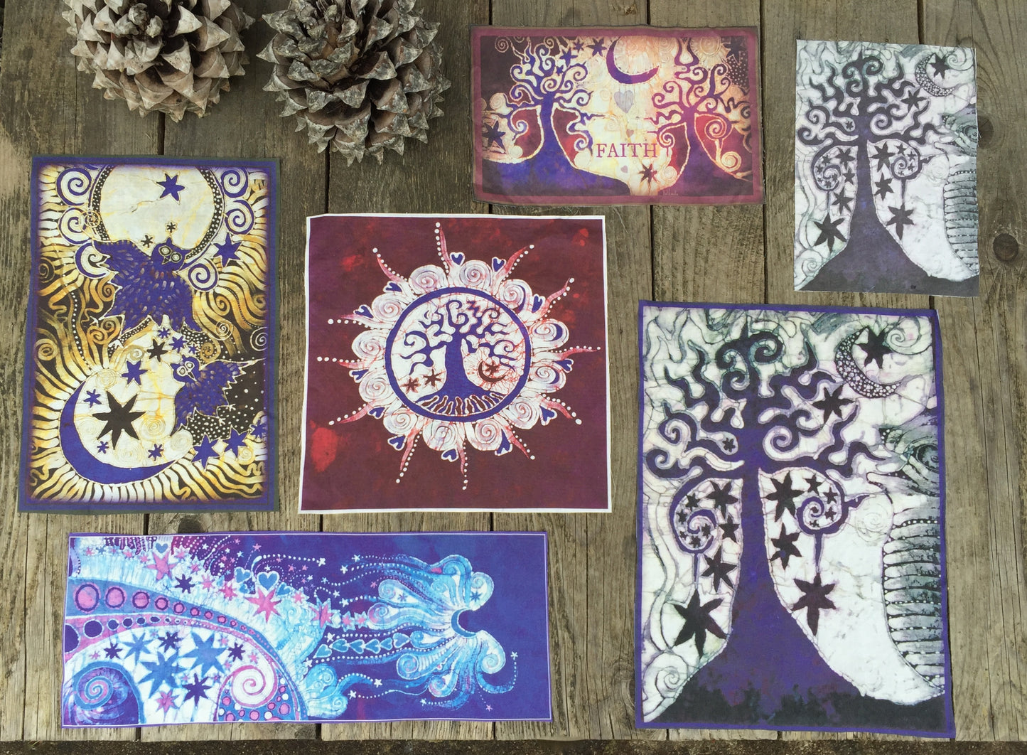 Mulberry Tree Batik Print Patch Fabric