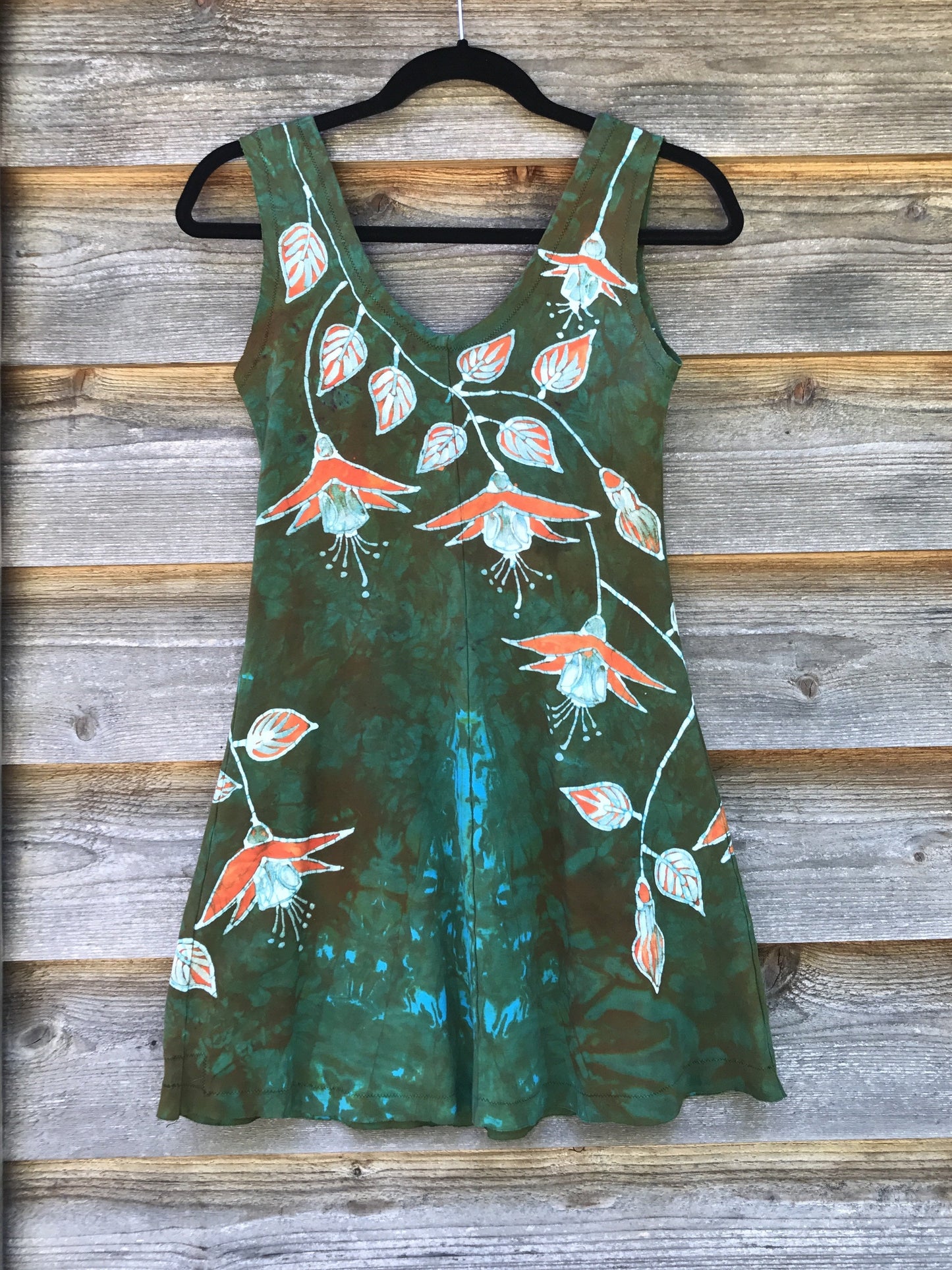 Fuchsias Are Surprising Batikwalla Mini Dress in Organic Cotton - Size Small