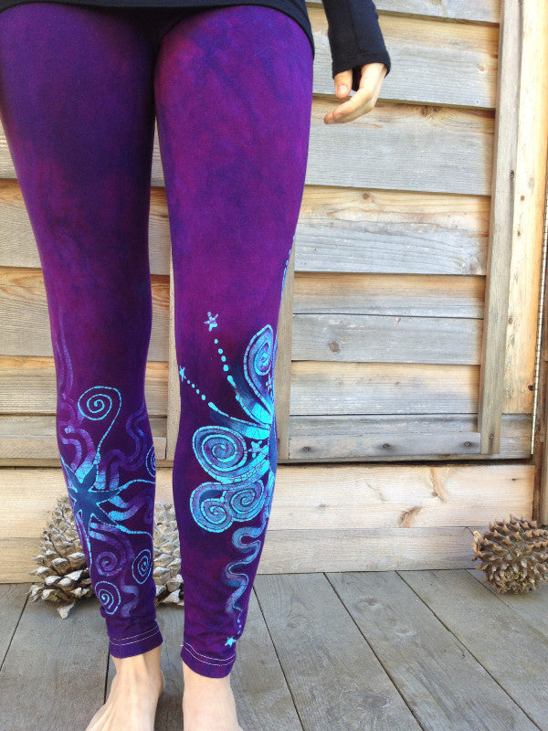 Purple Majesty Moon and Star Batik Leggings - Batikwalla
- 1
